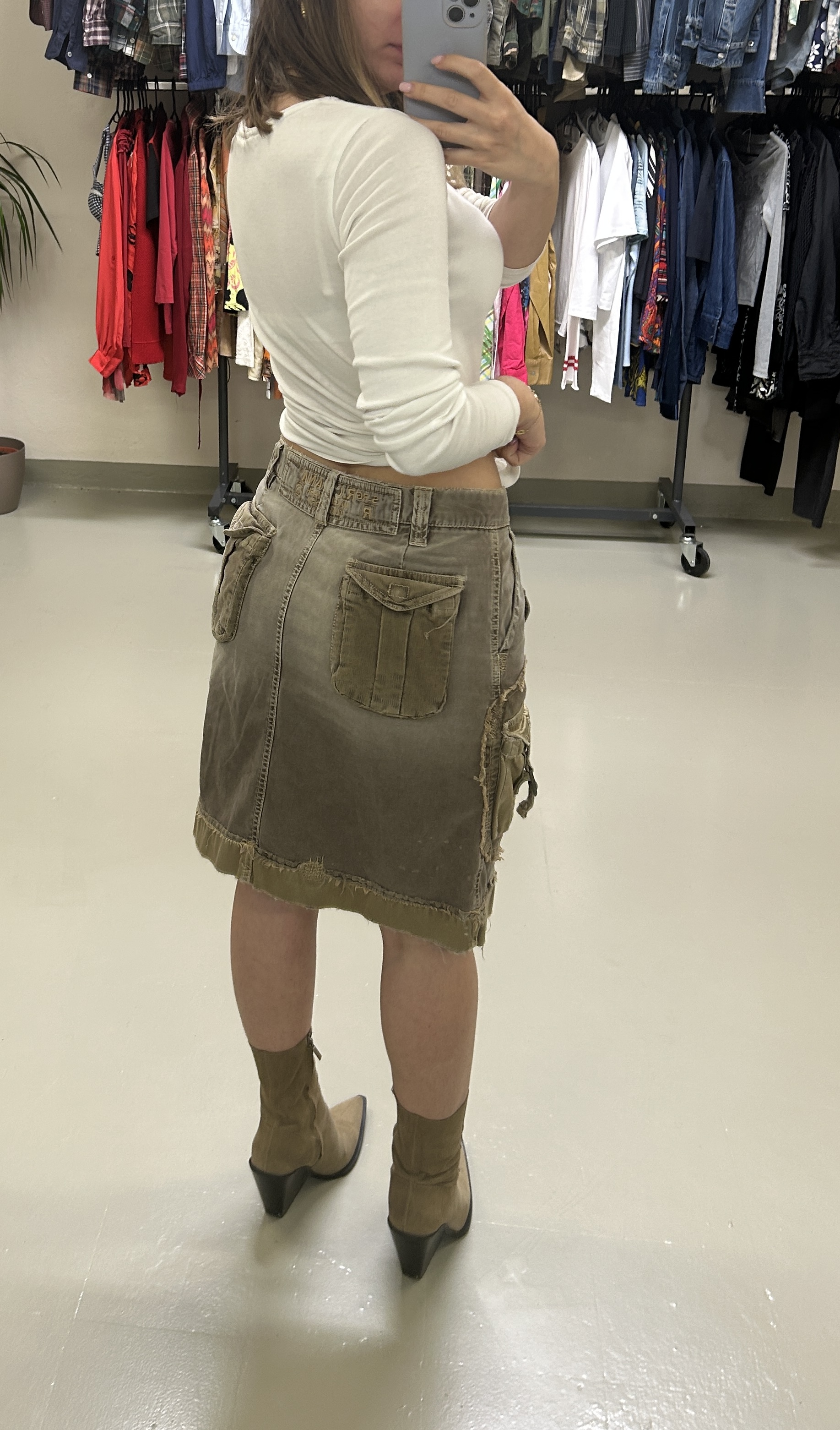 Vintage Cargo Skirt Tg S