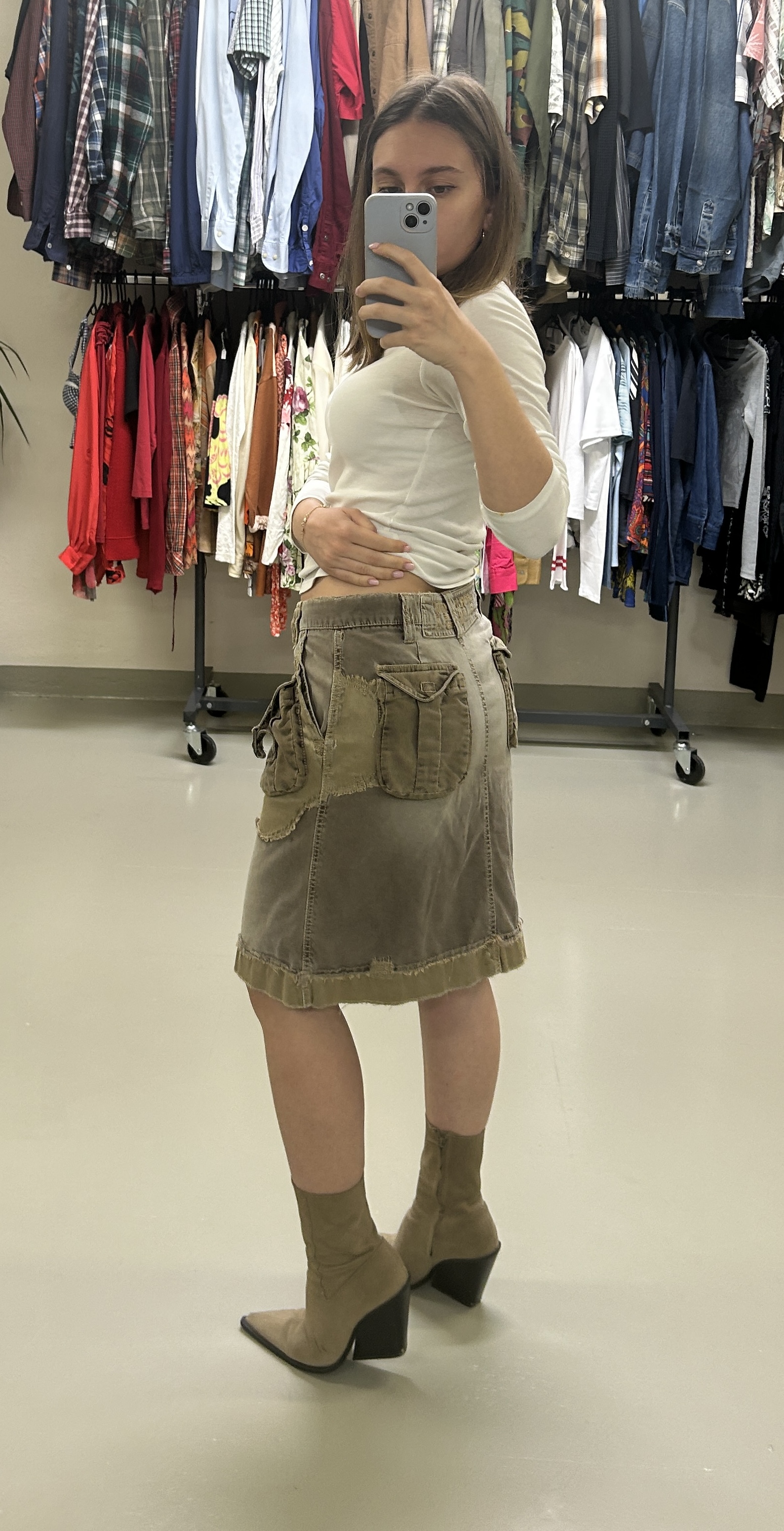 Vintage Cargo Skirt Tg S