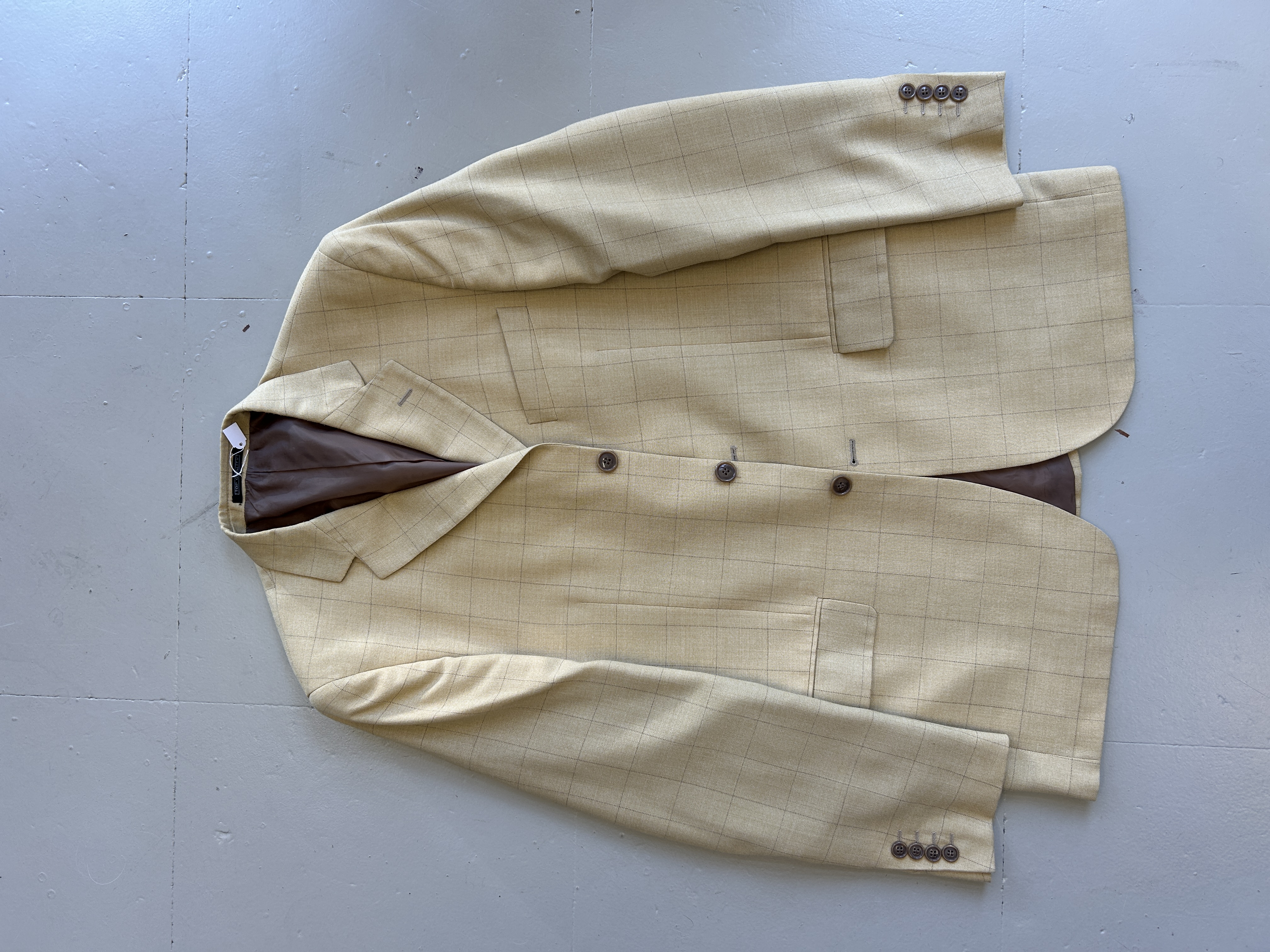 Beige Check Blazer