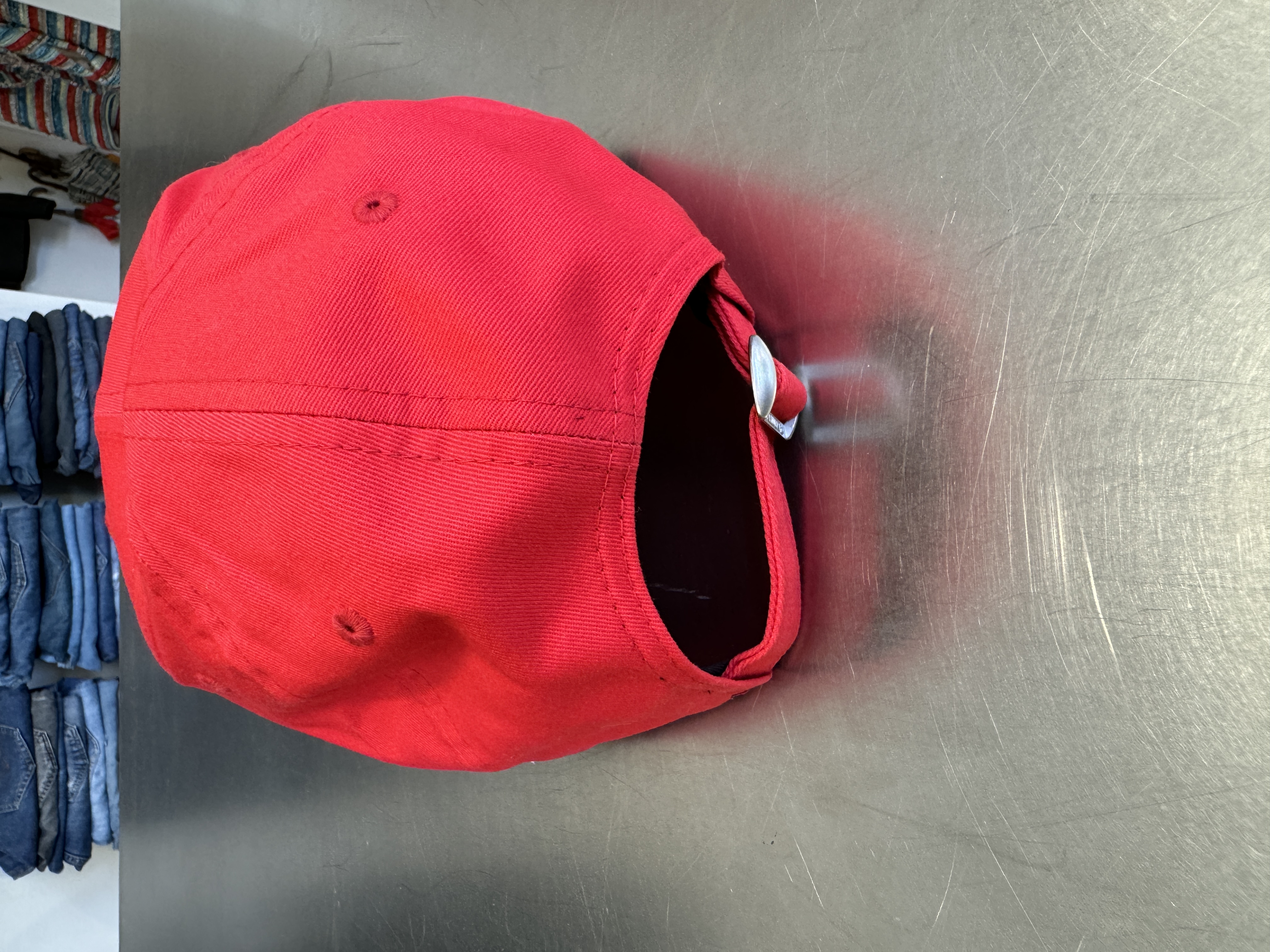 New Era Red and Yellow Cap with Flame Design