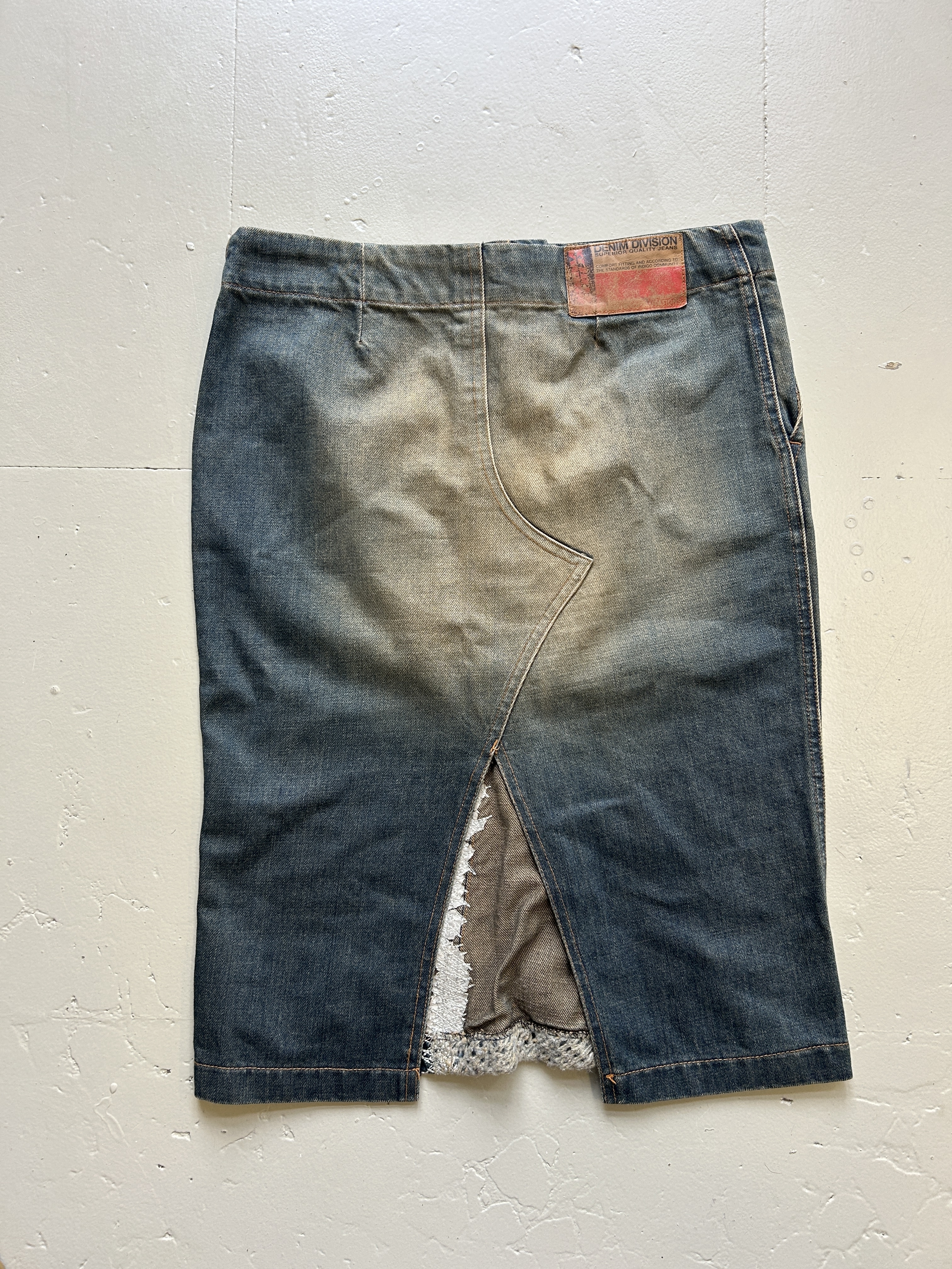 Denim Skirt with Unique patch Detail