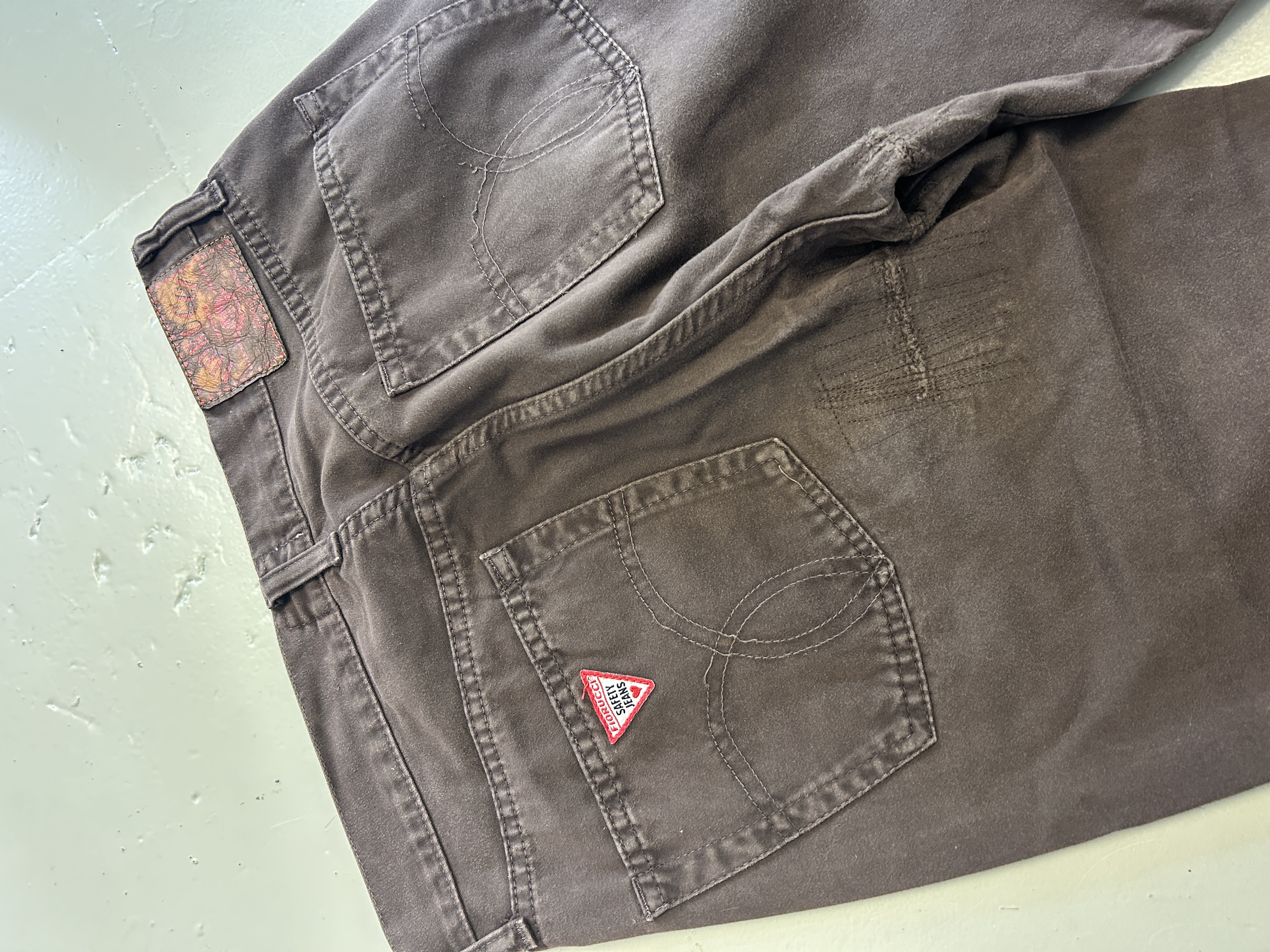 Fiorucci Dark Brown Denim Jeans Taglia XS