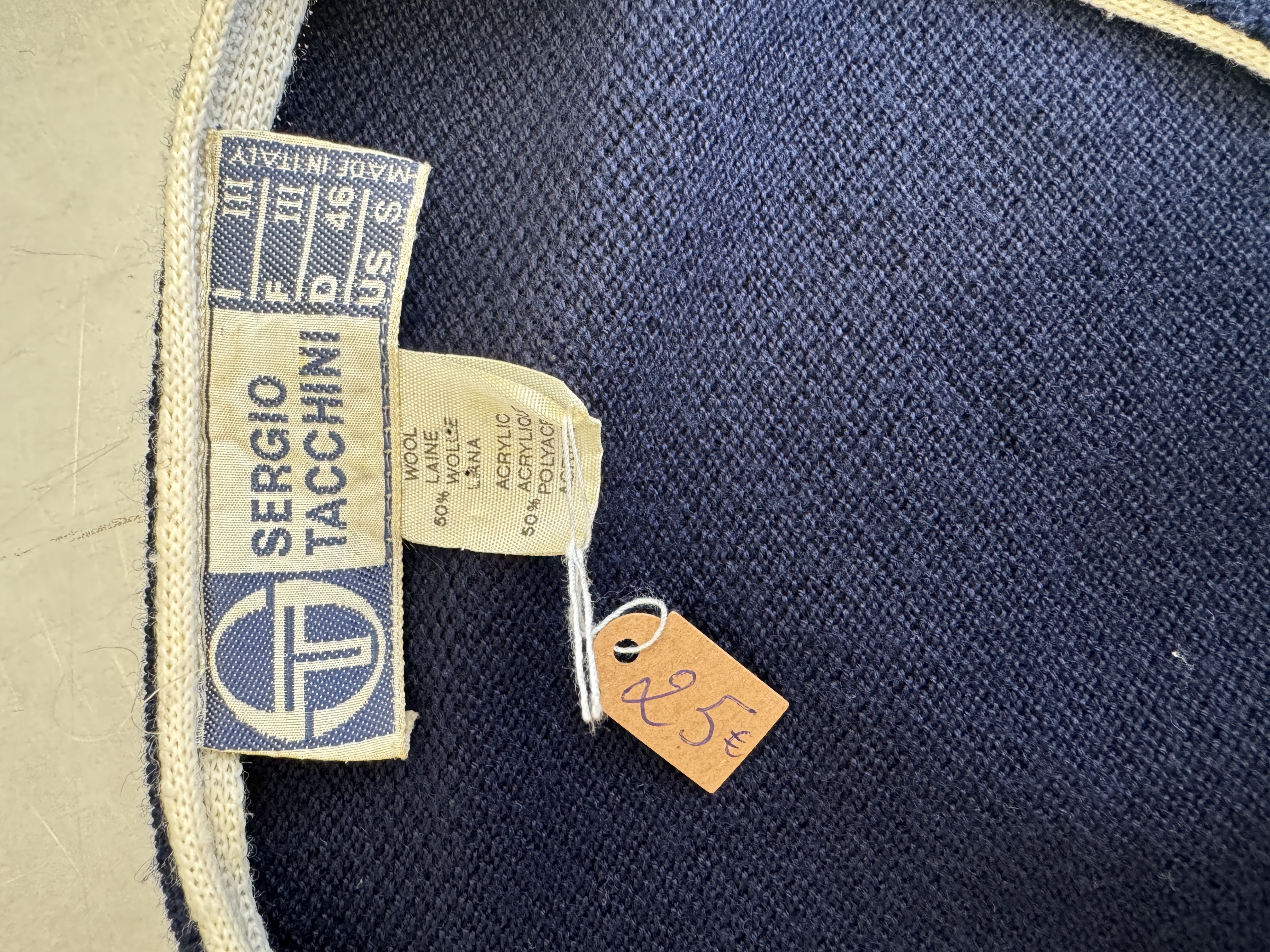 Sergio Tacchini Navy Blue Cardigan taglia S