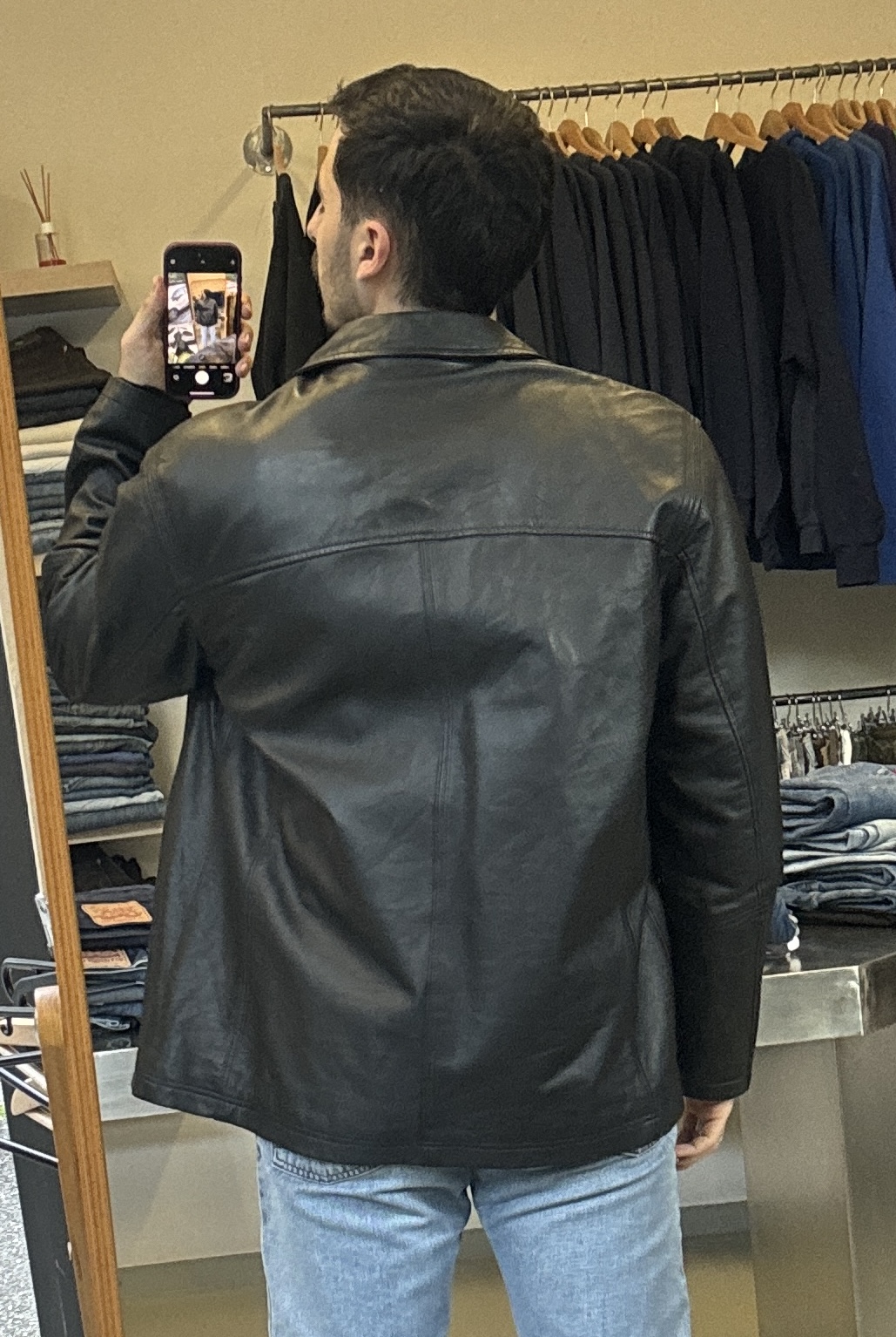 Men's Leather Jacket Taglia XL