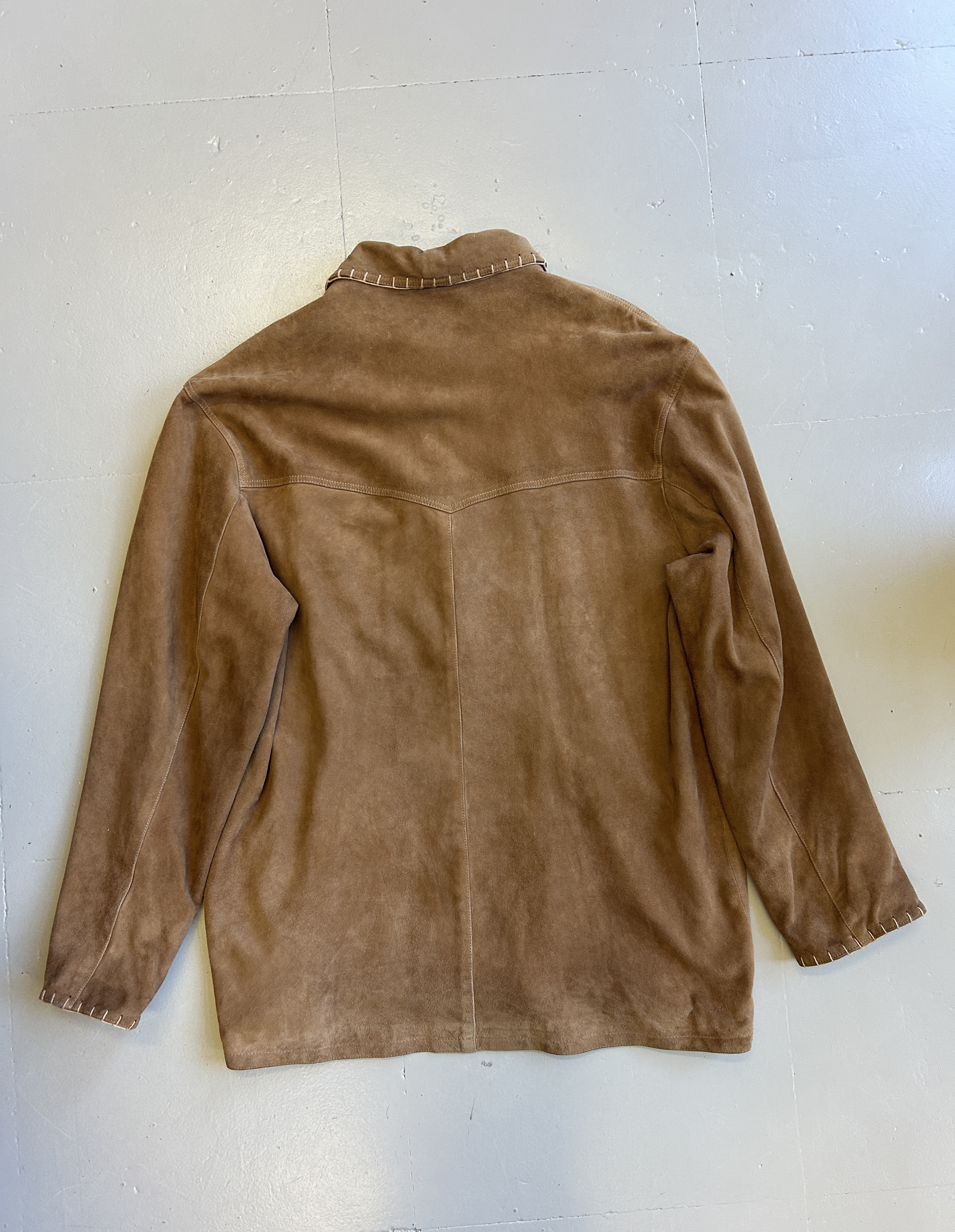 Brown Suede Jacket Taglia L
