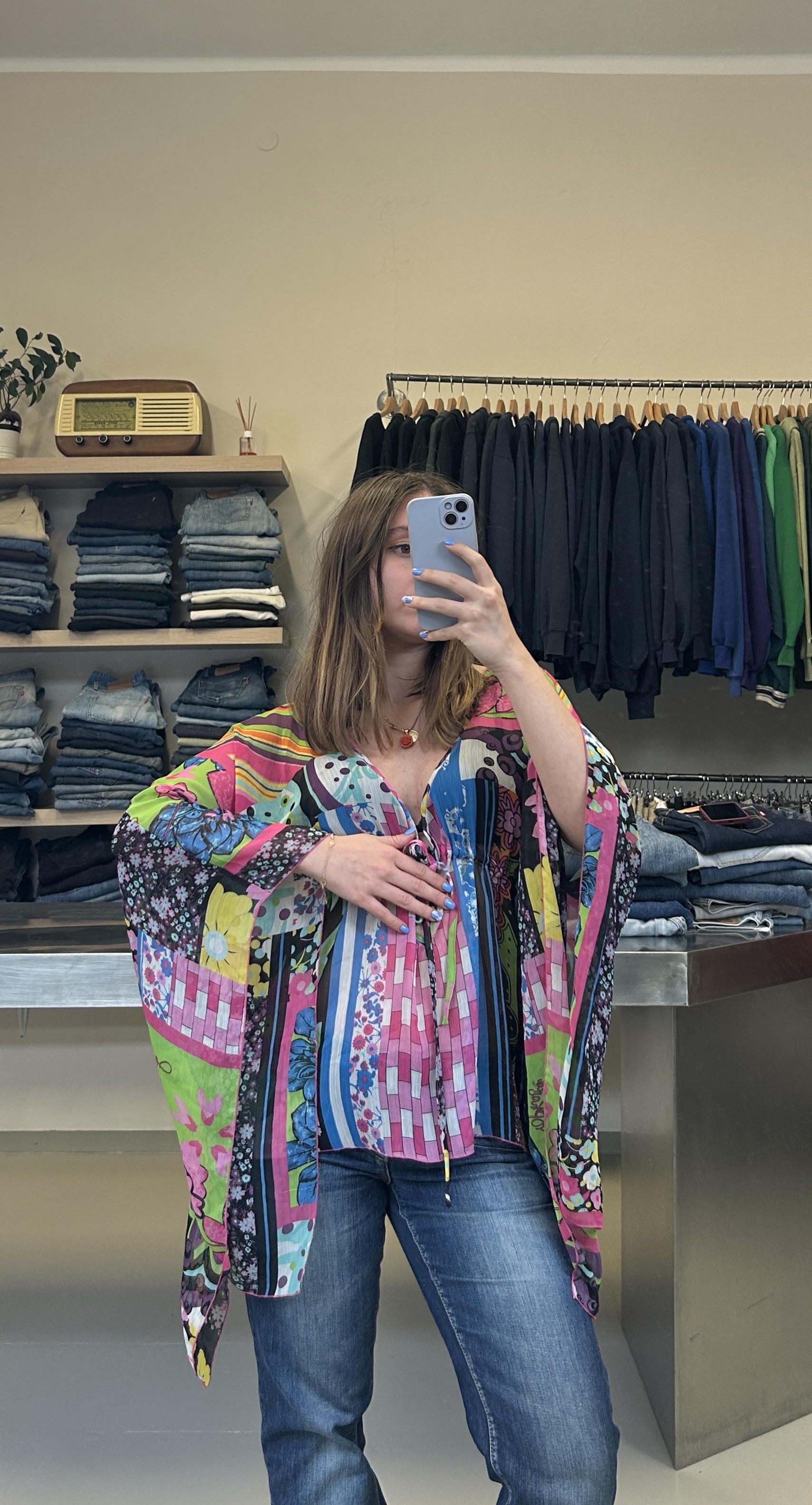 Colorful Boho Top y2k Taglia Unica