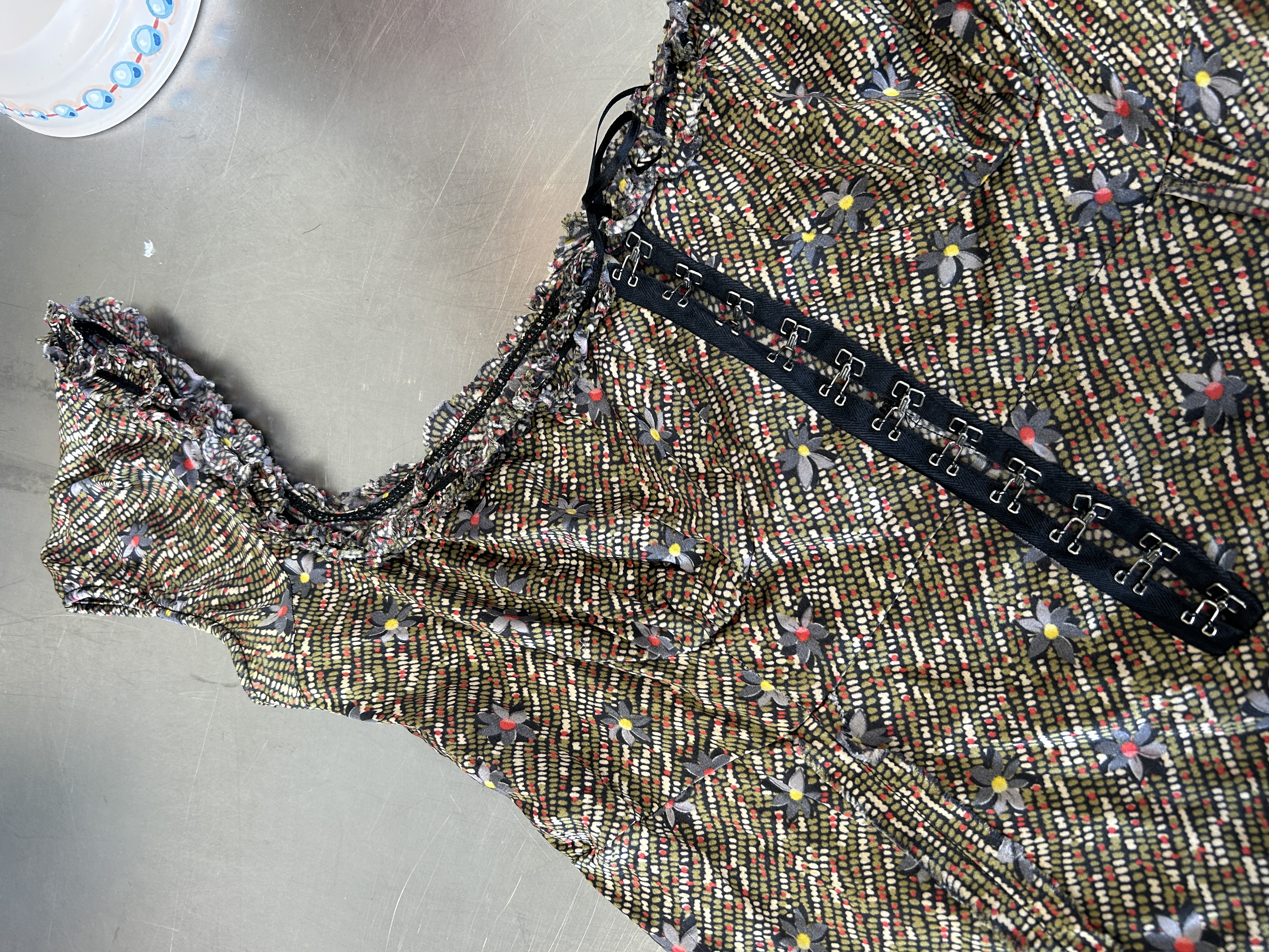 Patterned Silk Dress Taglia L