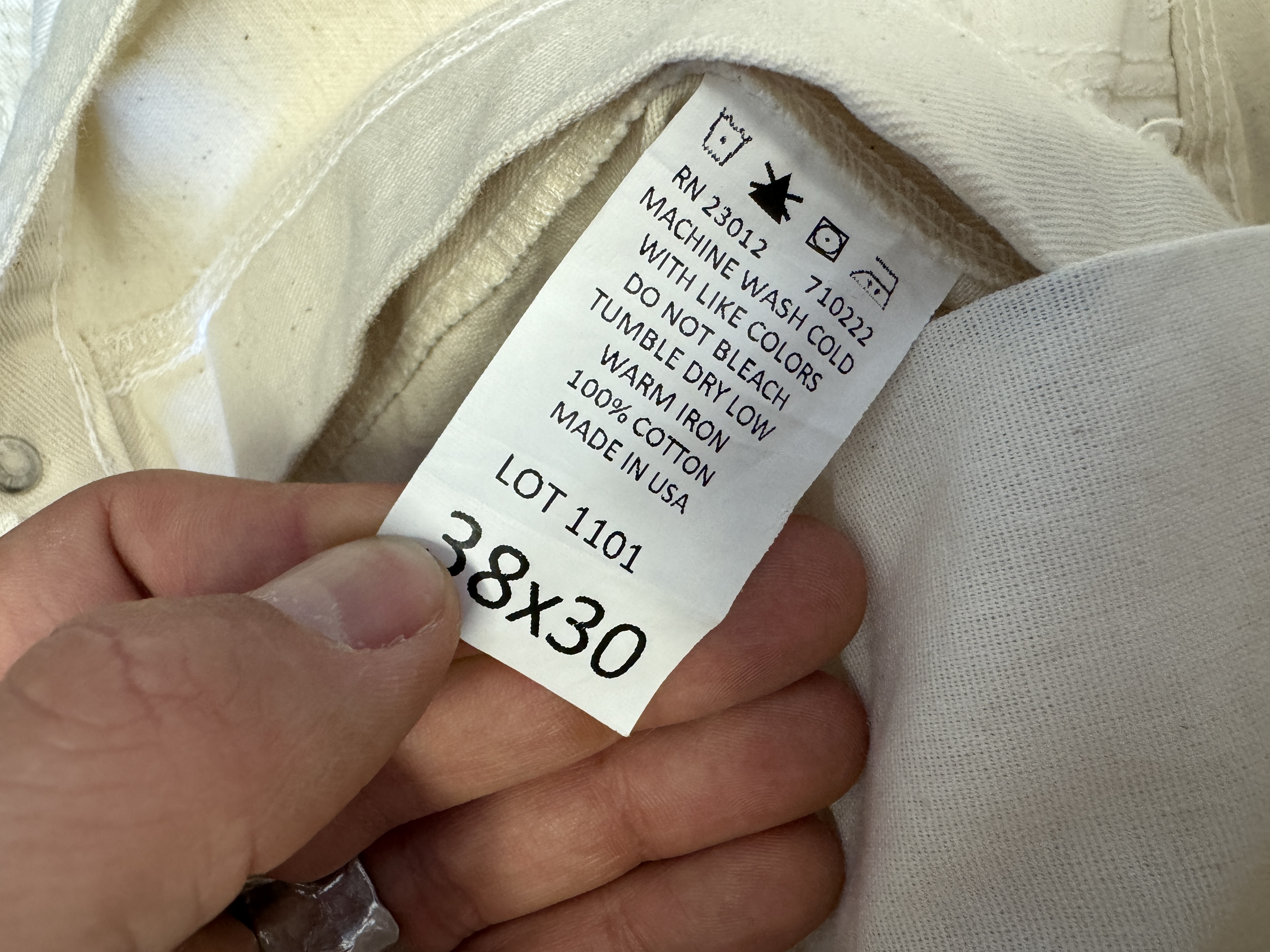 White Trousers made in USA taglia 36 US