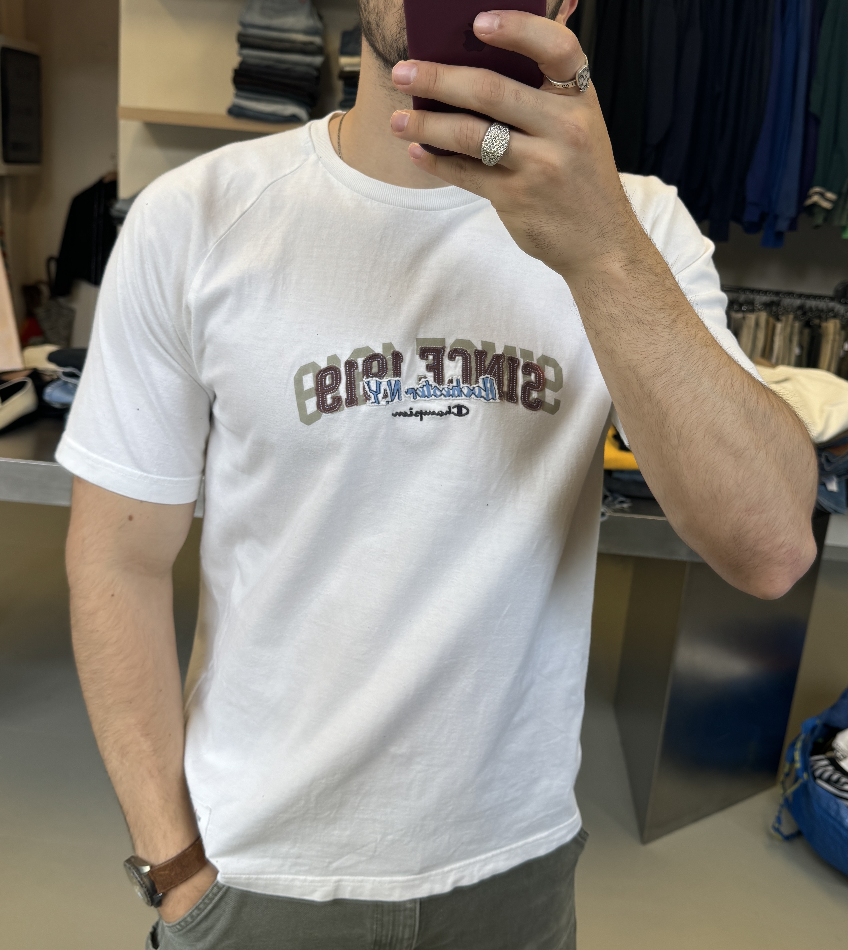 White Graphic T-Shirt taglia L