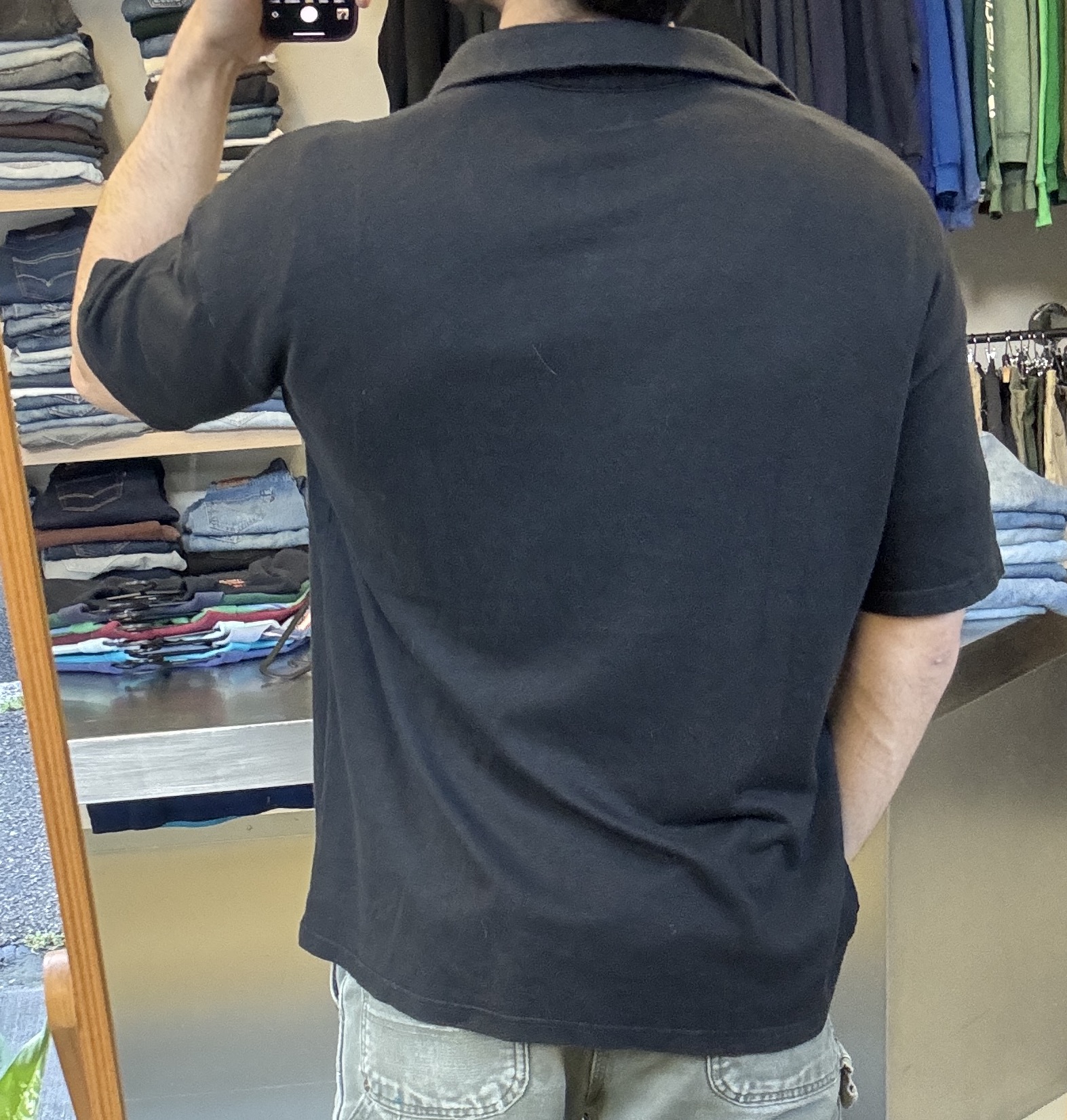 Armani Jeans Black Collared polo Taglia XXL