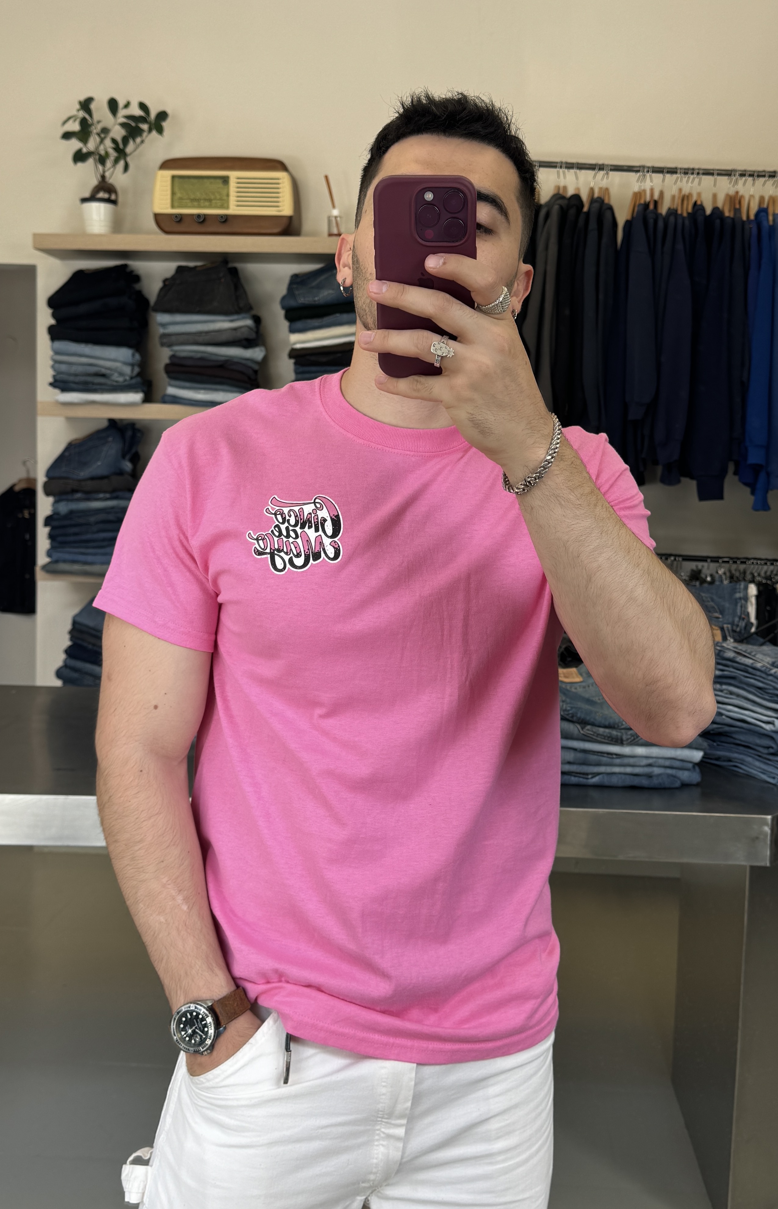 Pink Graphic T-Shirt taglia M