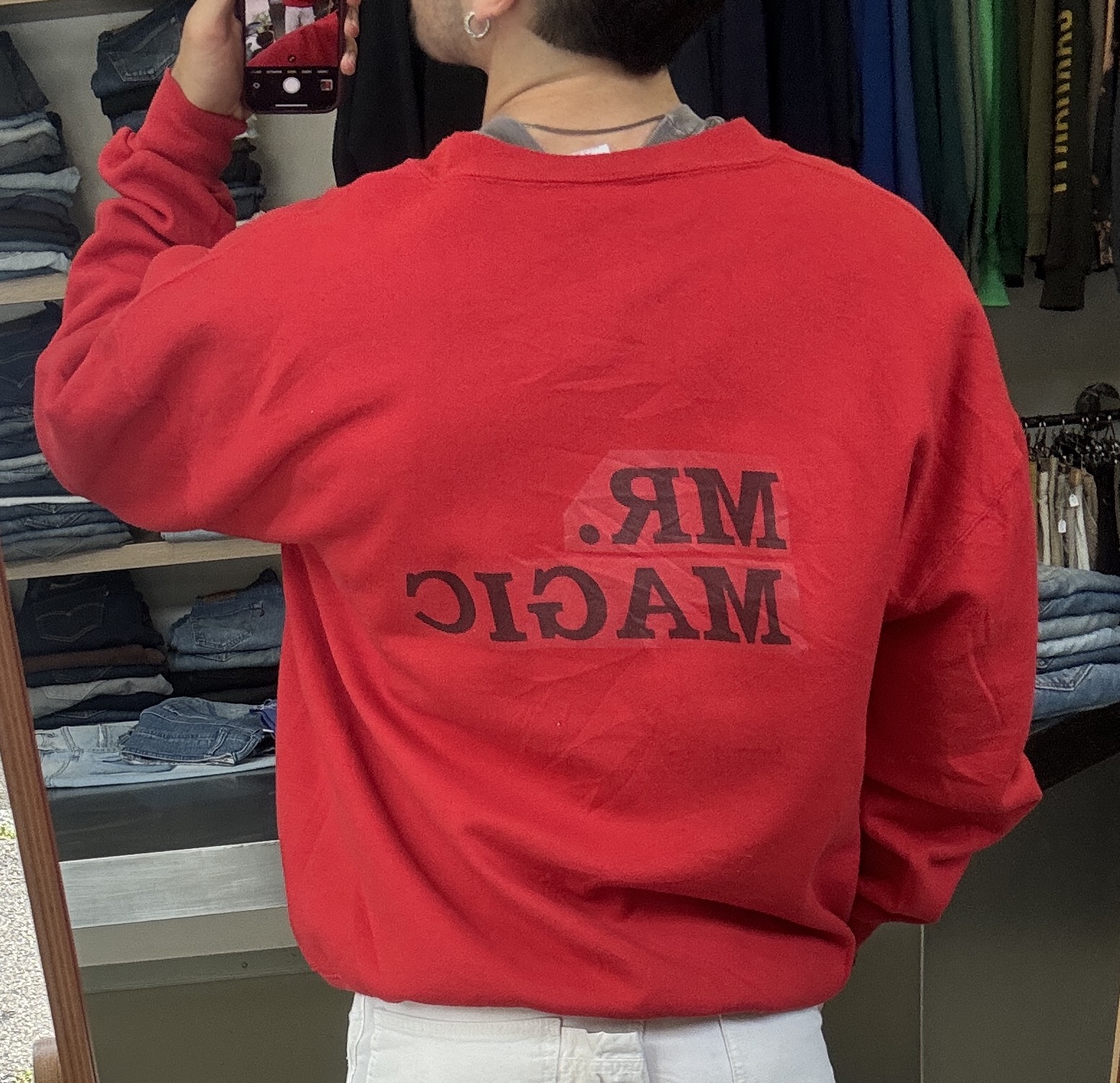 Russell Red Sweatshirt taglia XXL