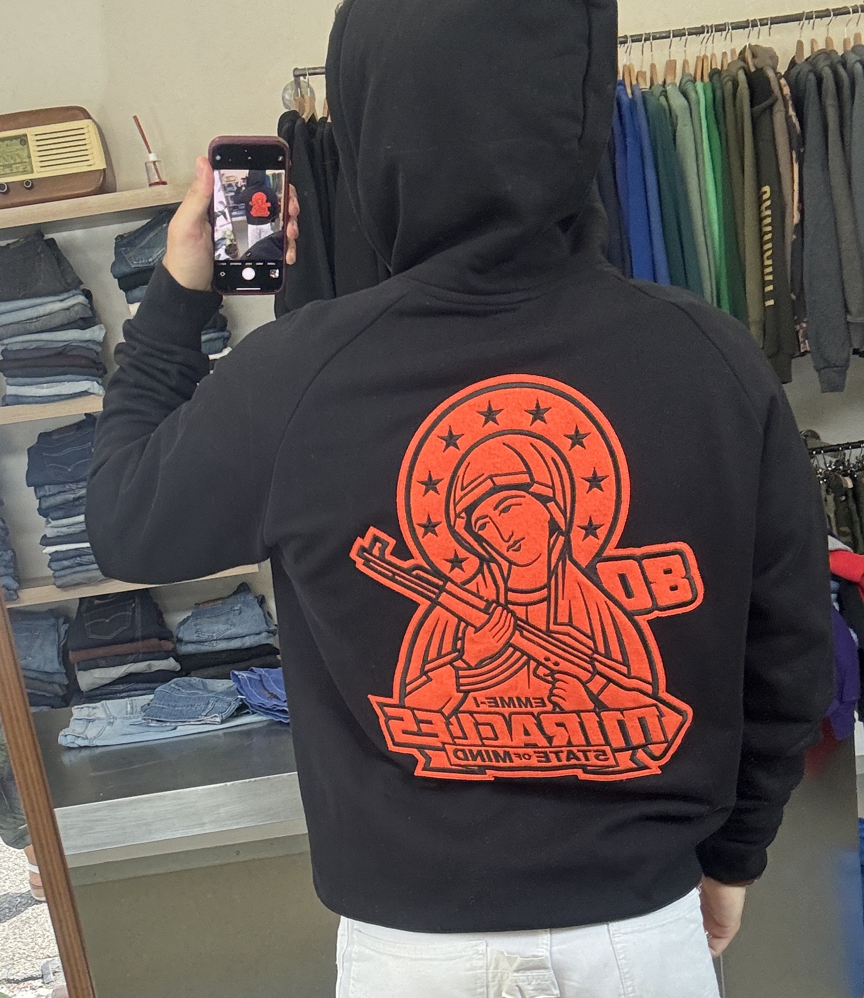 EMME-I MIRACLES HOODIE X GUE' BLACK Black Hoodie taglia XL