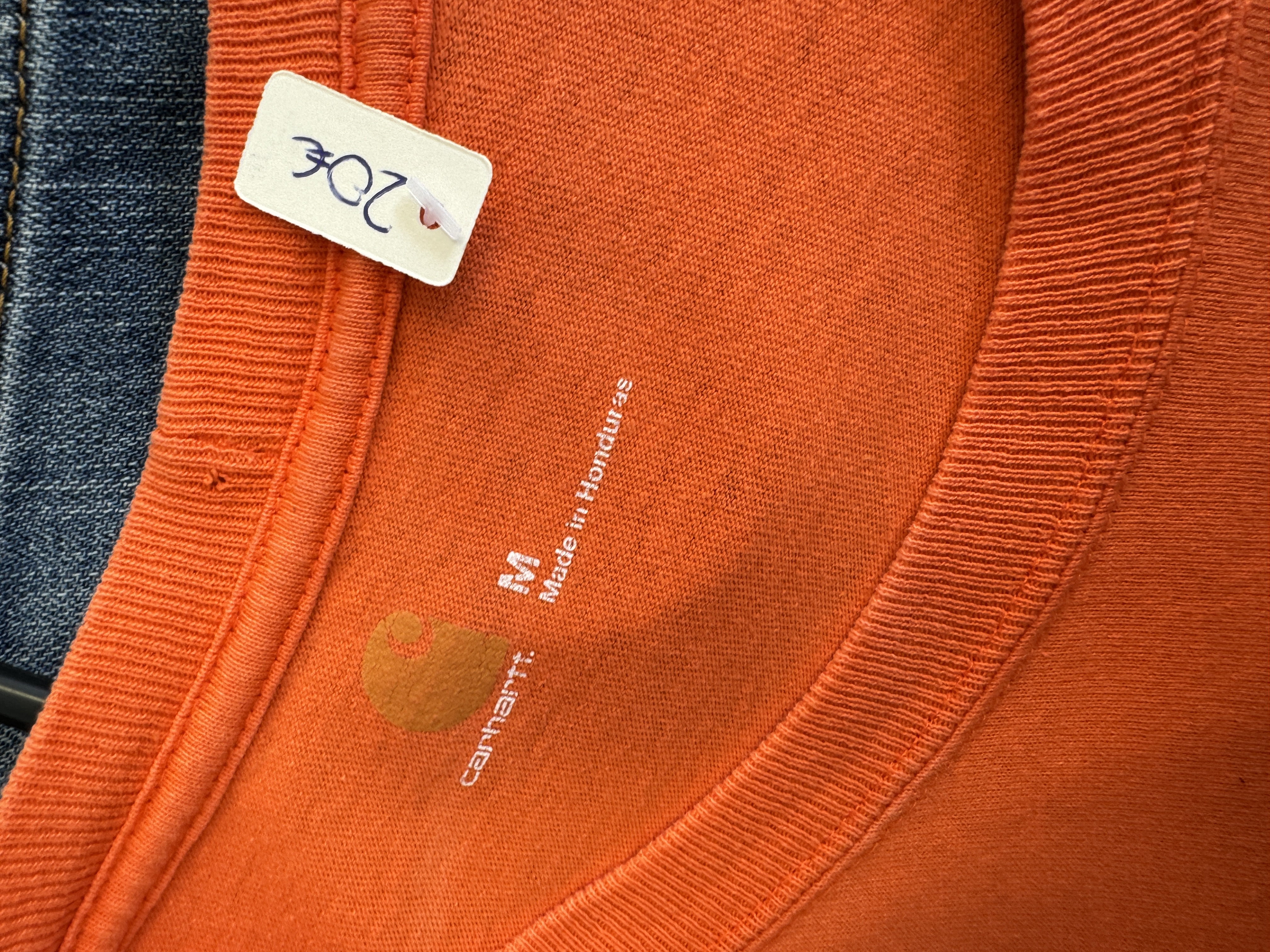 Carhartt Men's Orange T-Shirt Taglia M