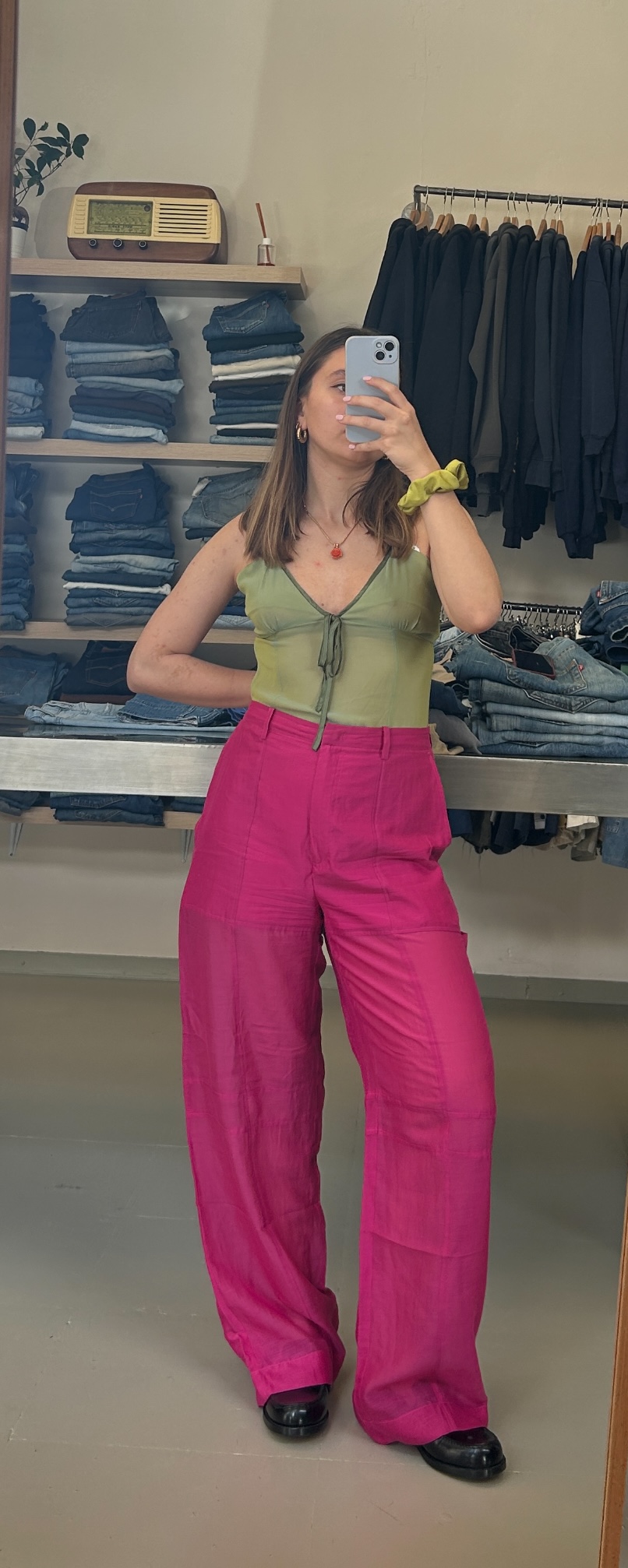 Women's Bright Pink Pants Taglia S/M