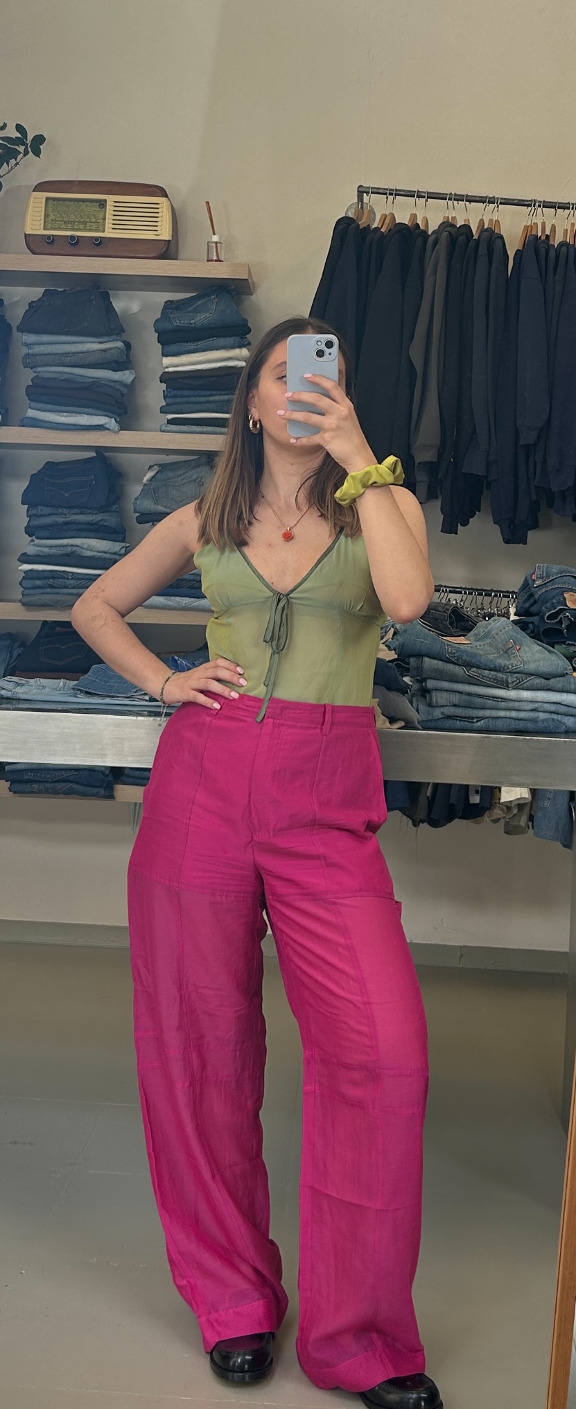 Women's Bright Pink Pants Taglia S/M