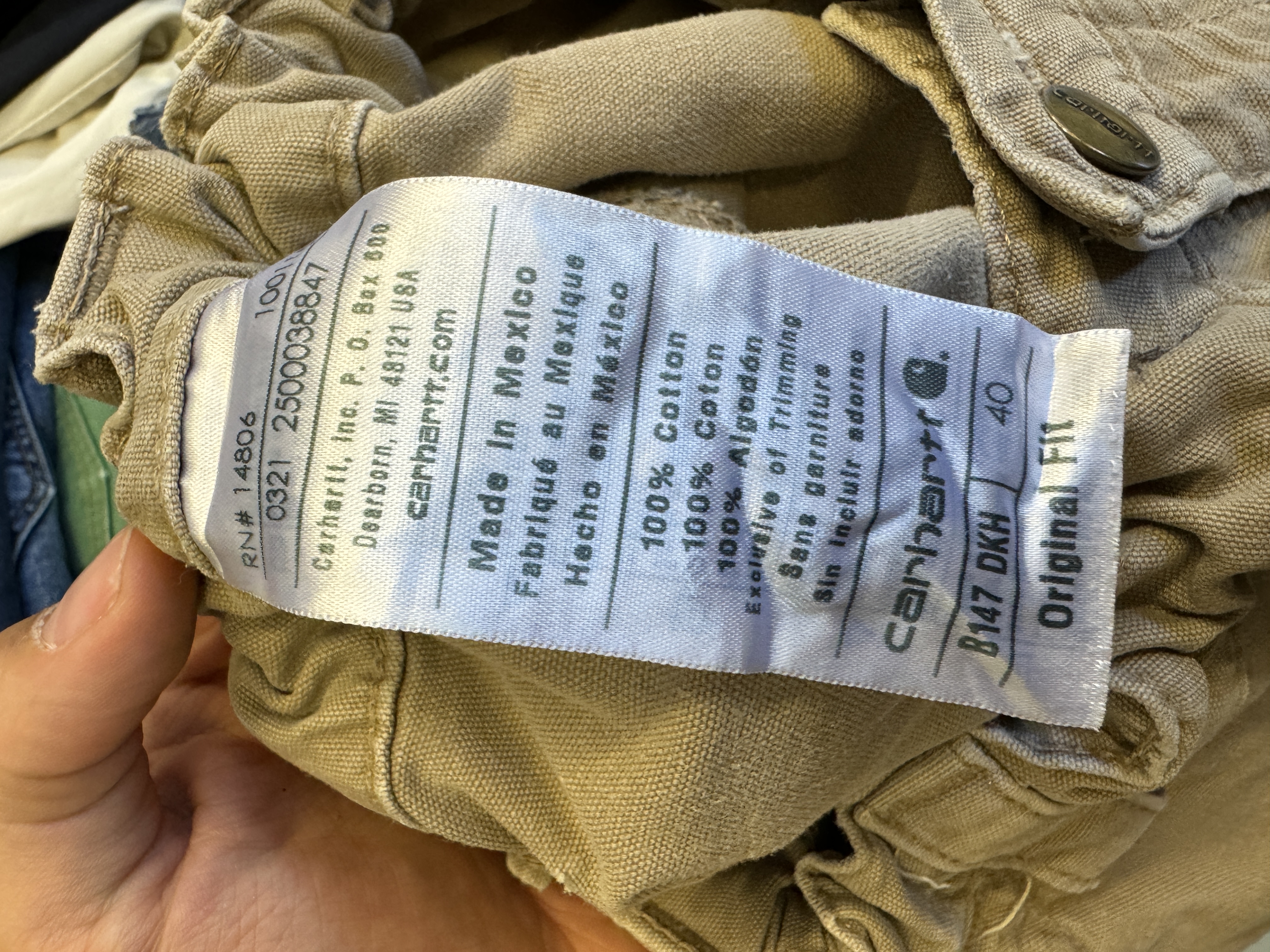 Carhartt Vintage Cargo Shorts elastico in vita 