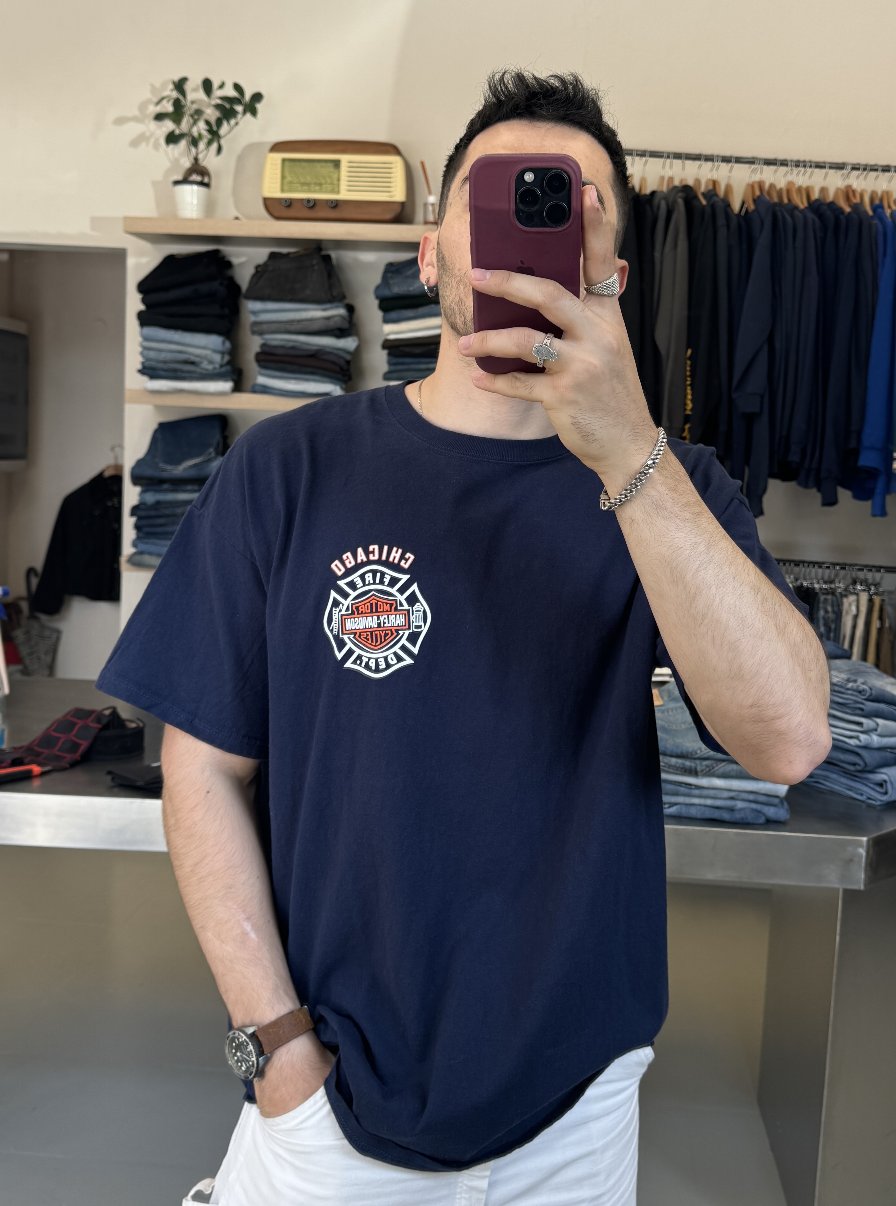 Harley Davidson Chicago Fire Department T-Shirt taglia XXL