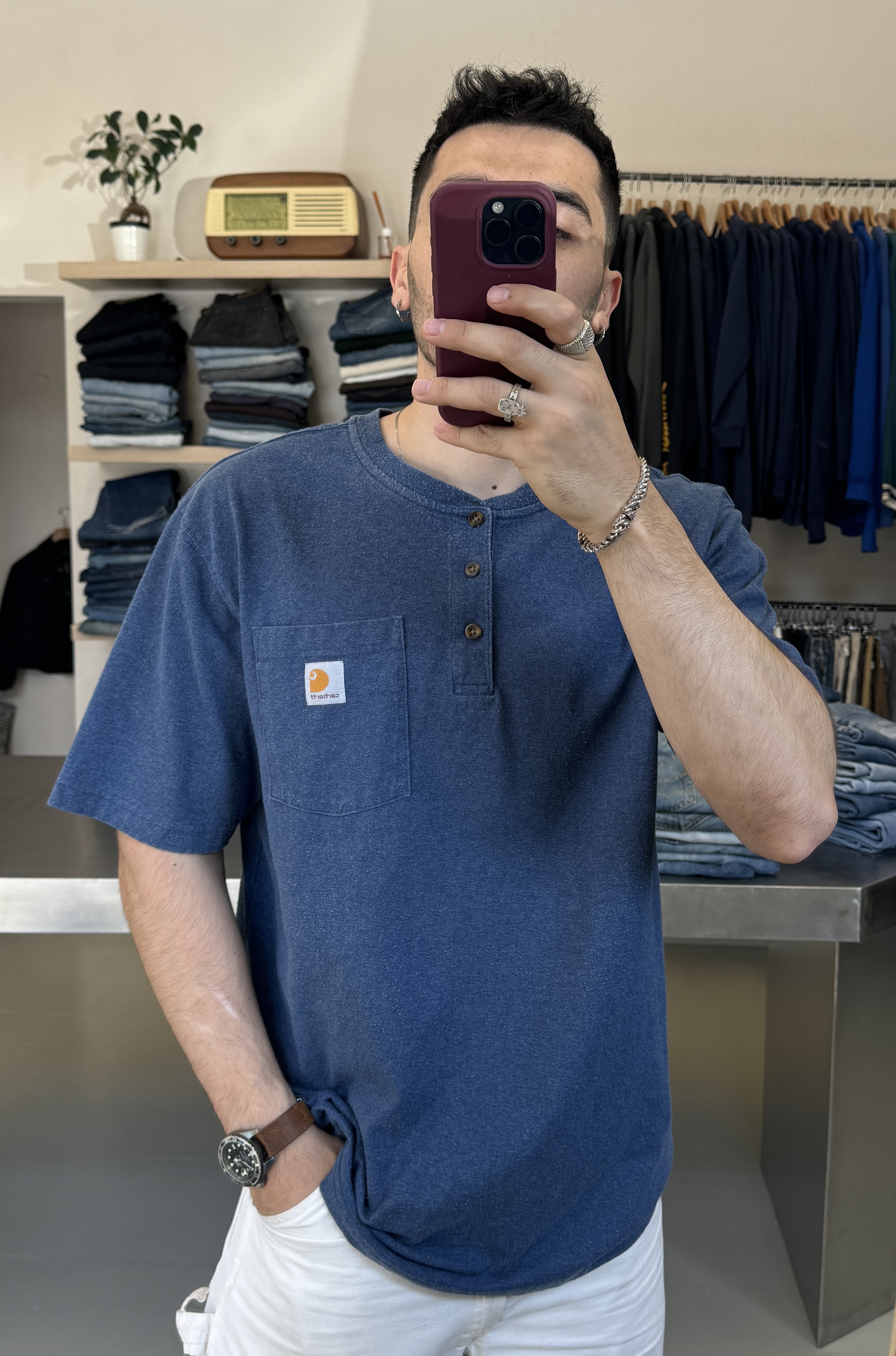 Carhartt Blue  T-Shirt taglia L