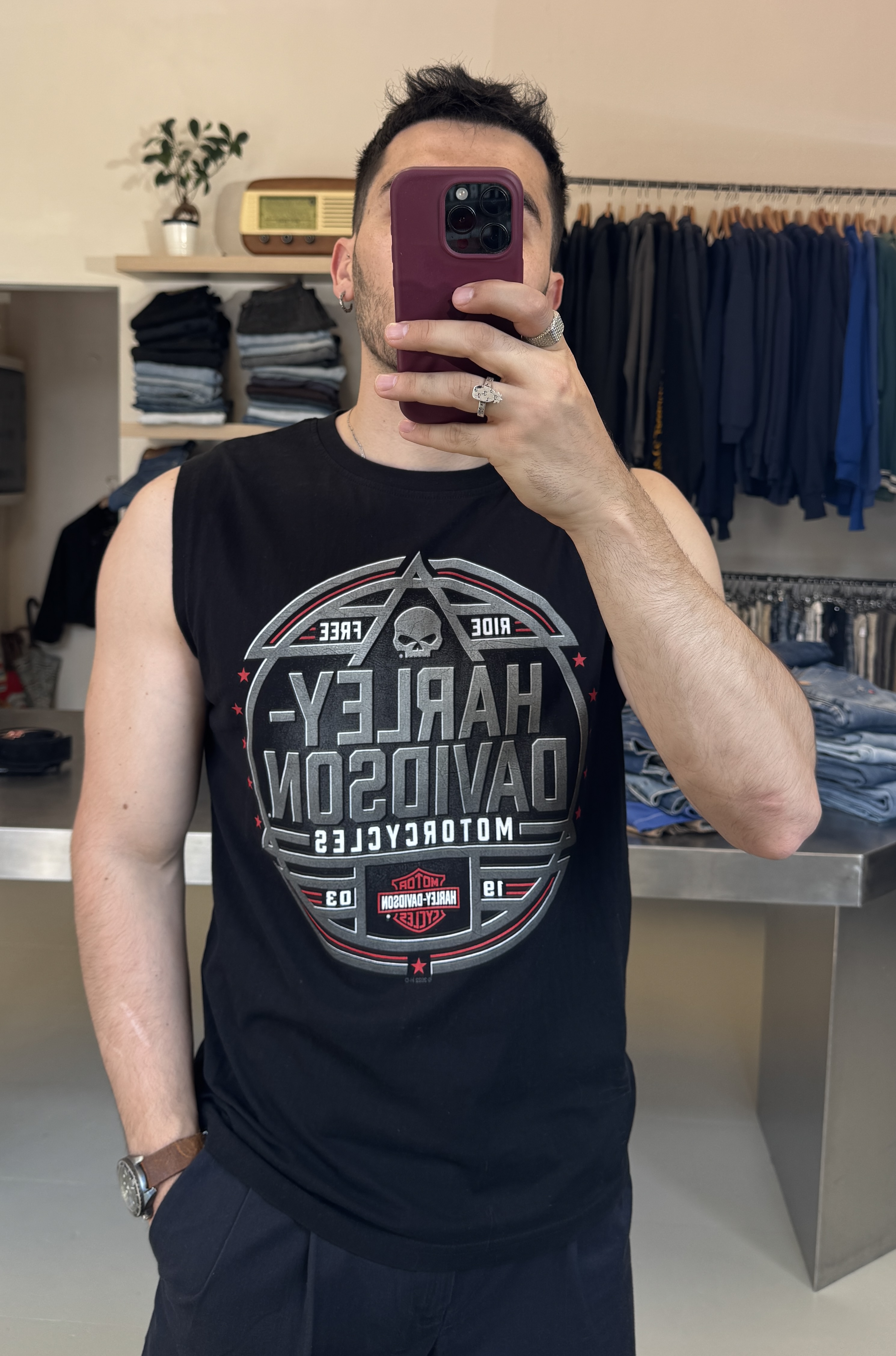 Harley-Davidson Sleeveless T-Shirt taglia L