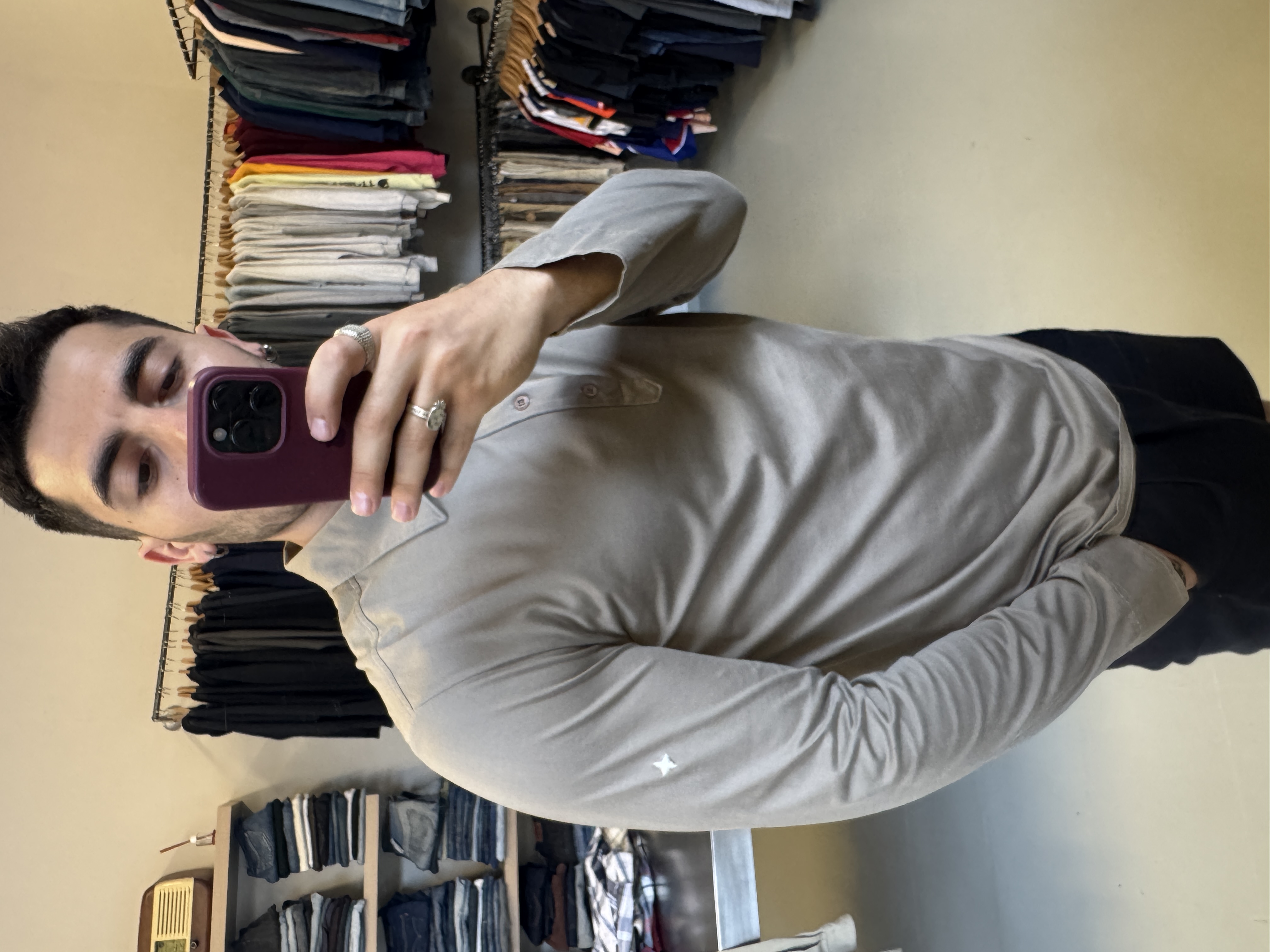 Stone Island Men's Long Sleeve Polo Shirt taglia M