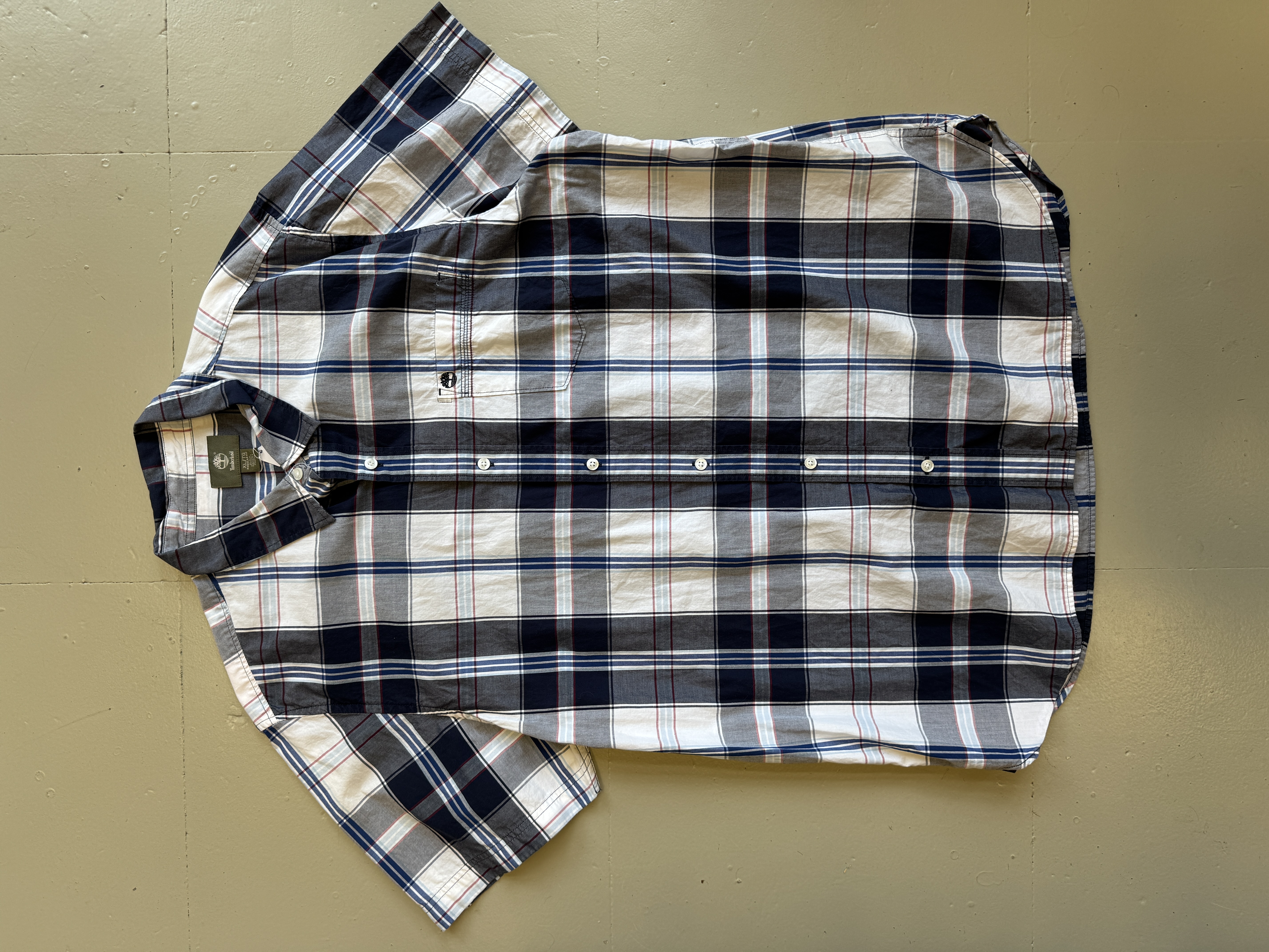 Timberland Men's Plaid Short-Sleeve Shirt taglia XL