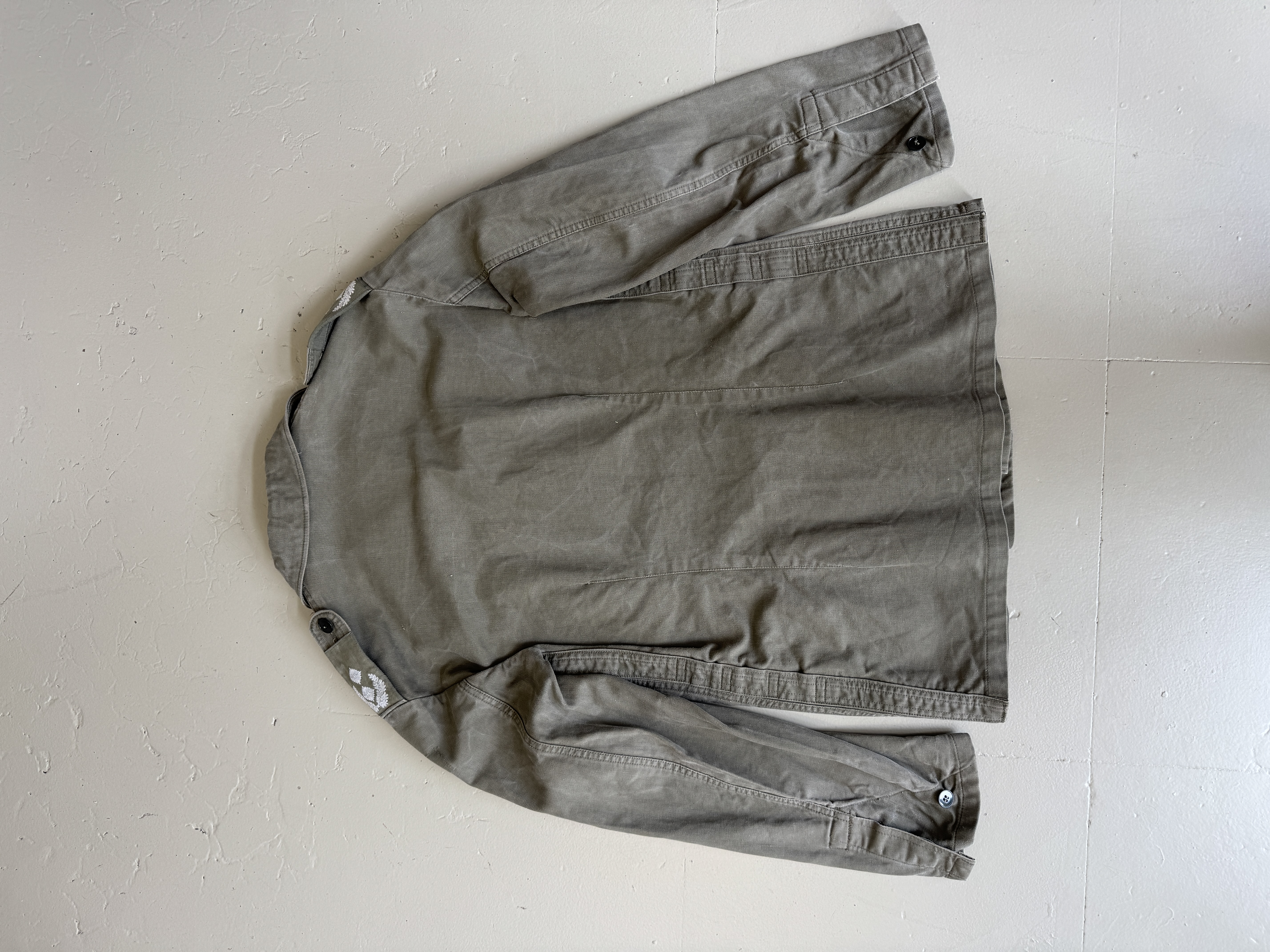 Army Olive Green Button-Up Jacket taglia M