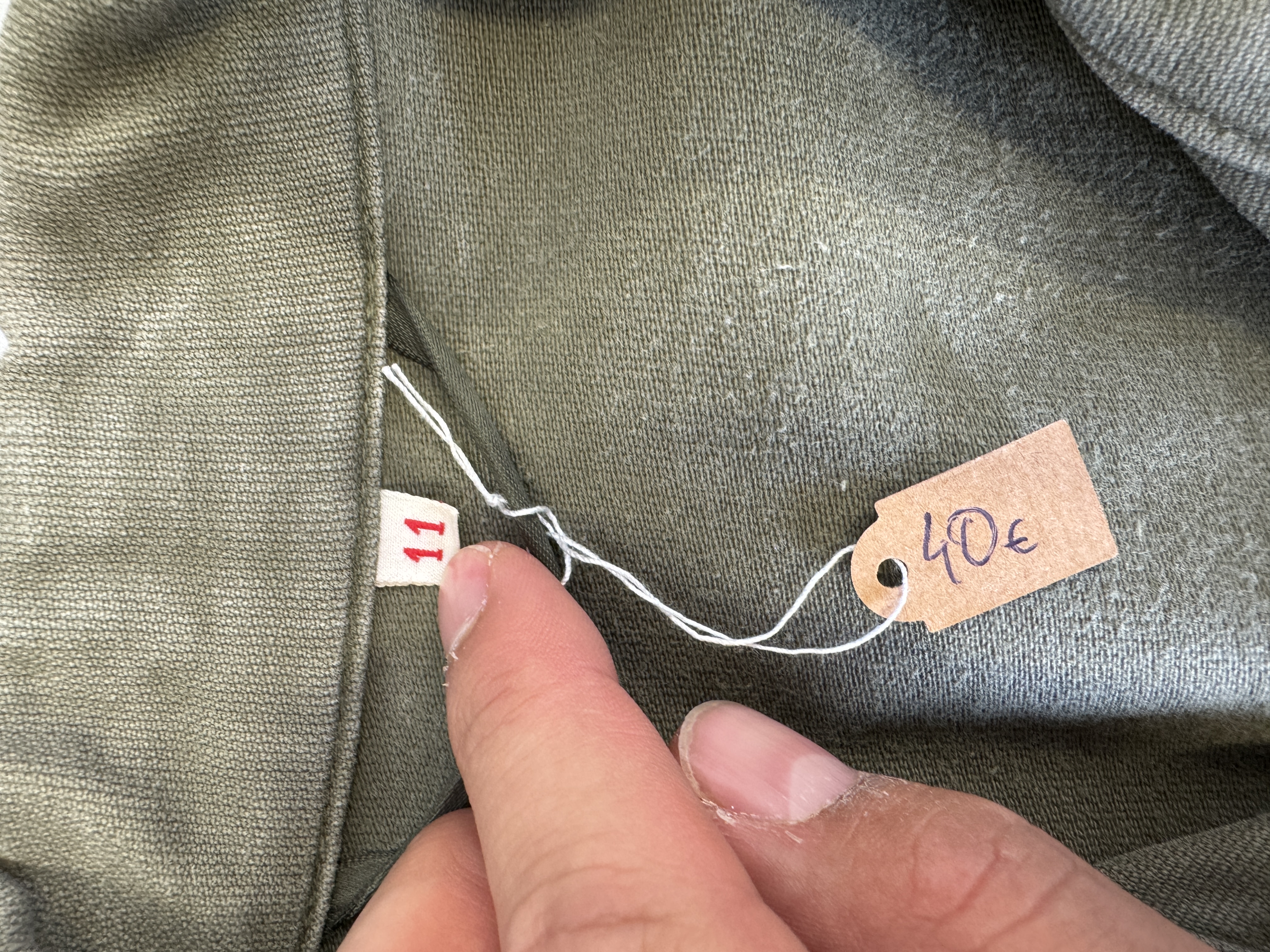 Army Olive Green Button-Up Jacket taglia M