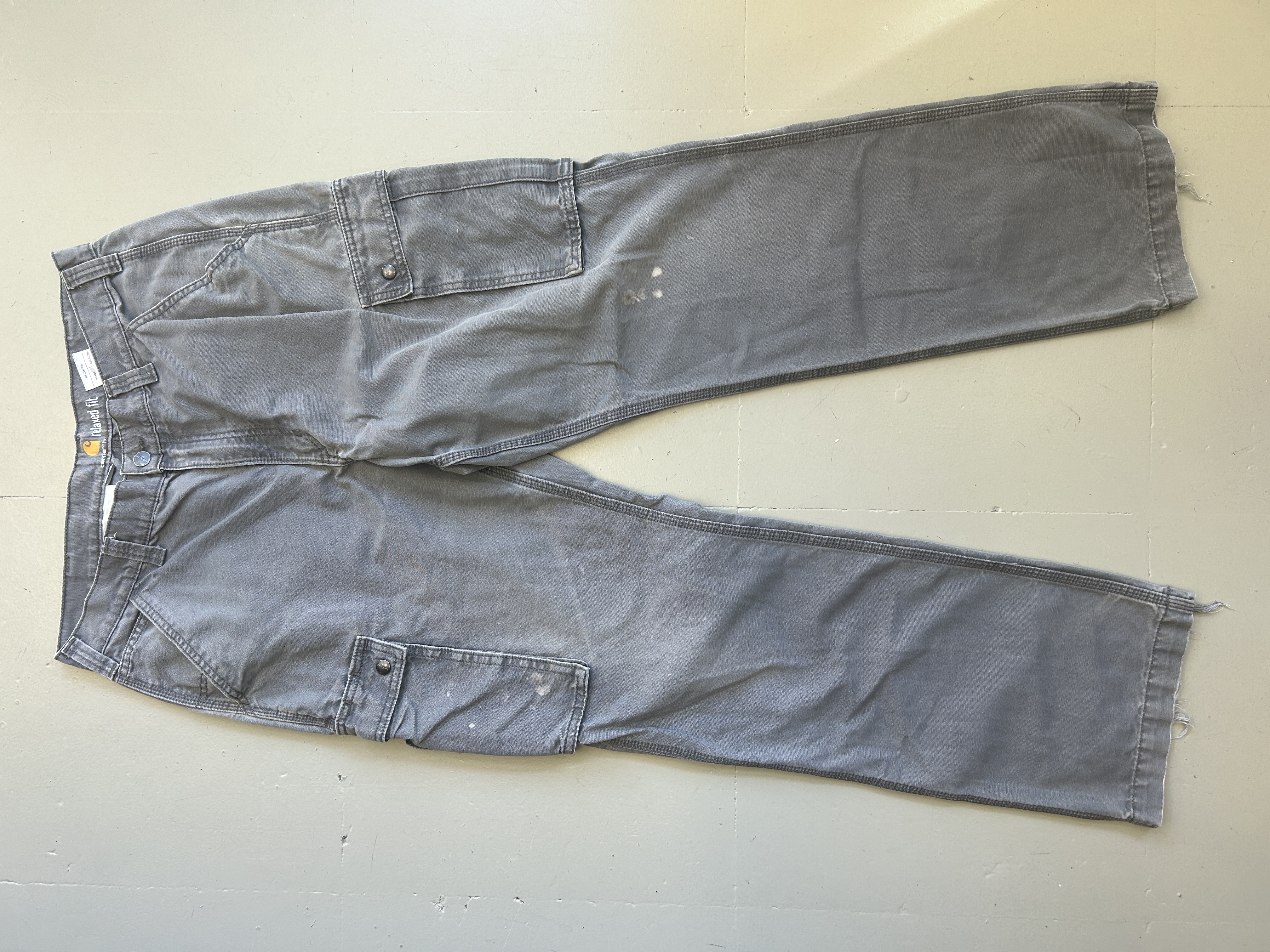 Carhartt cargo grigi taglia 36 US