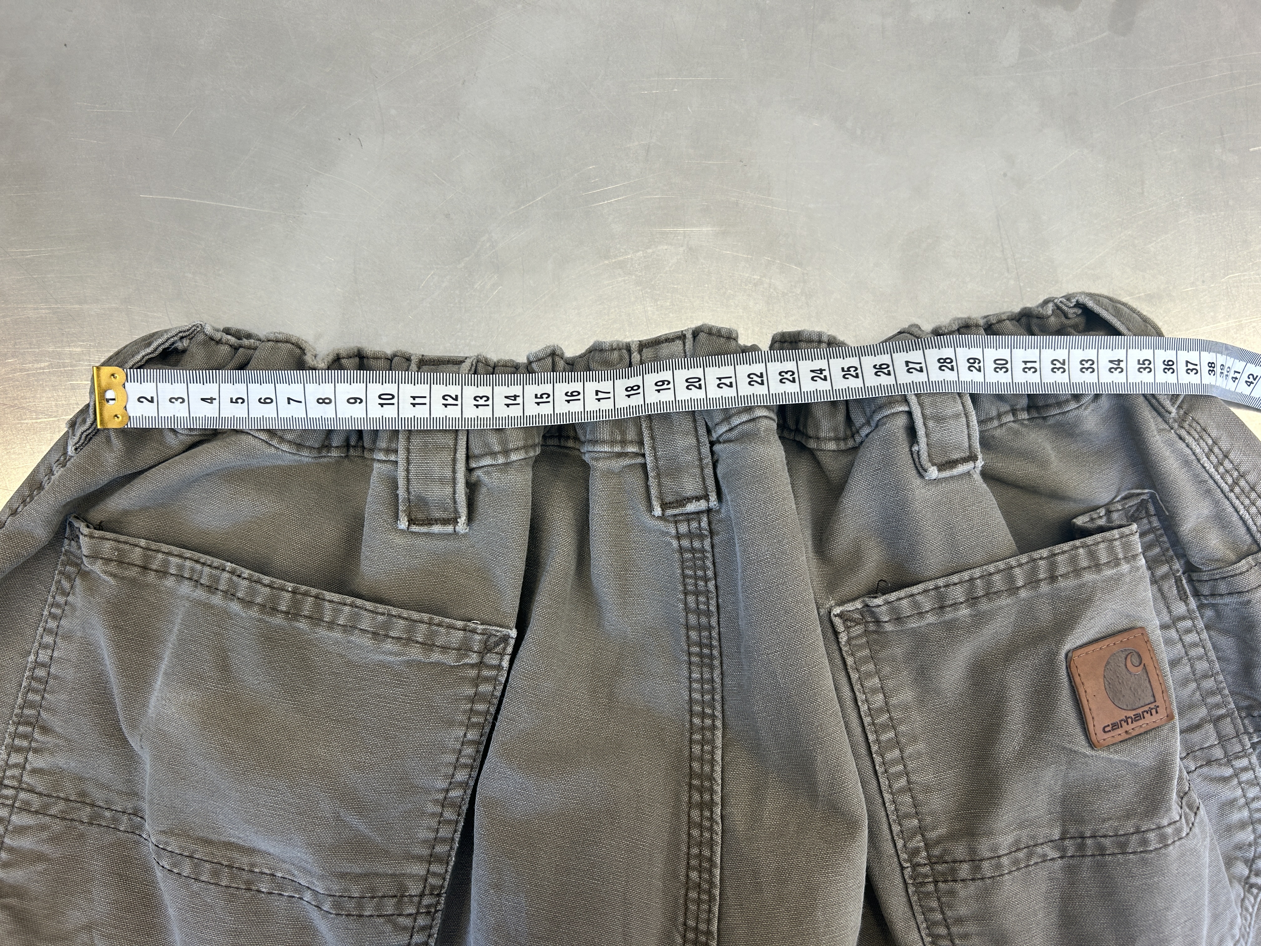 Carhartt pantaloni cargo grigi elastico in vita 