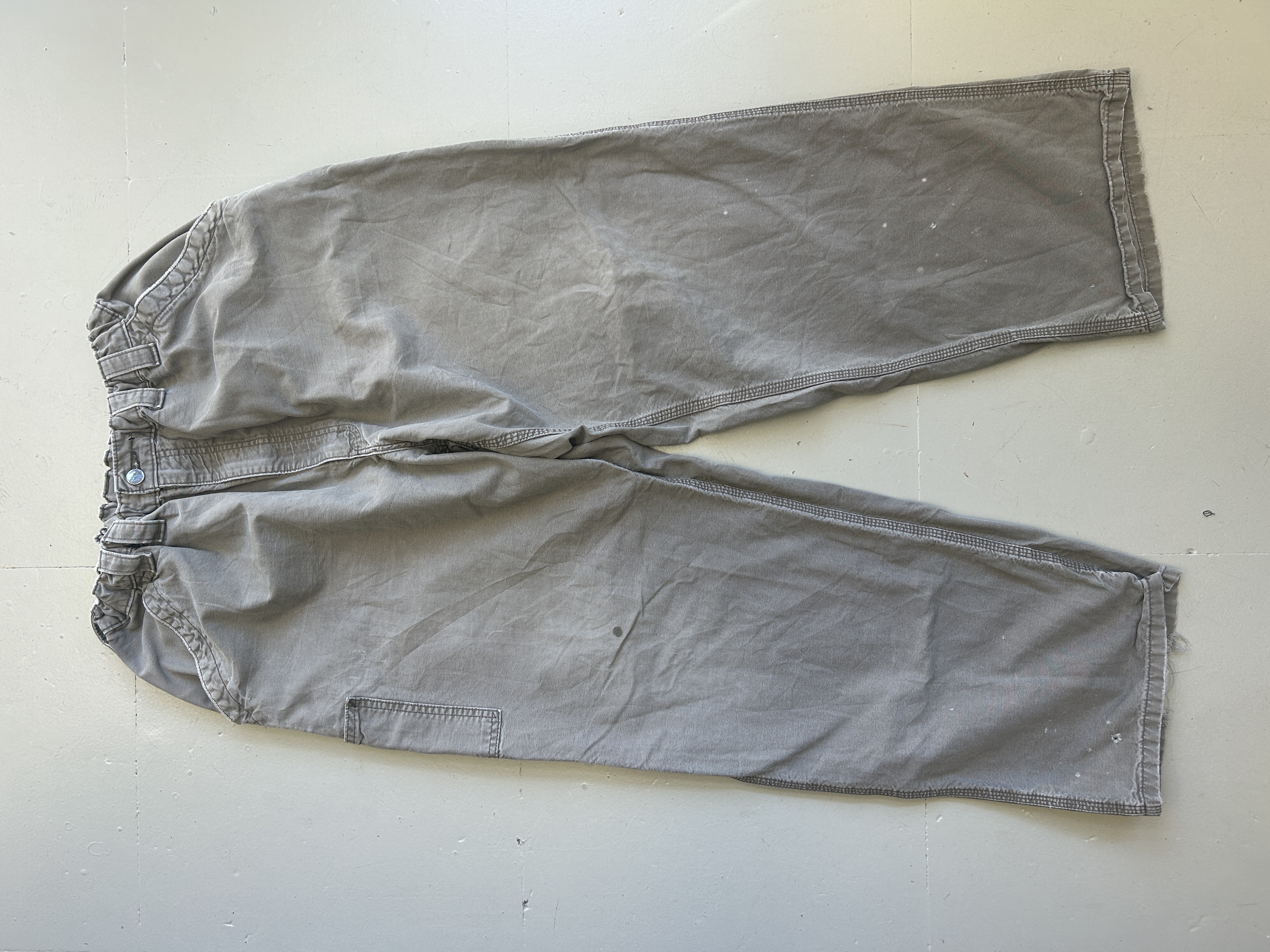 Carhartt pantaloni cargo grigi elastico in vita 