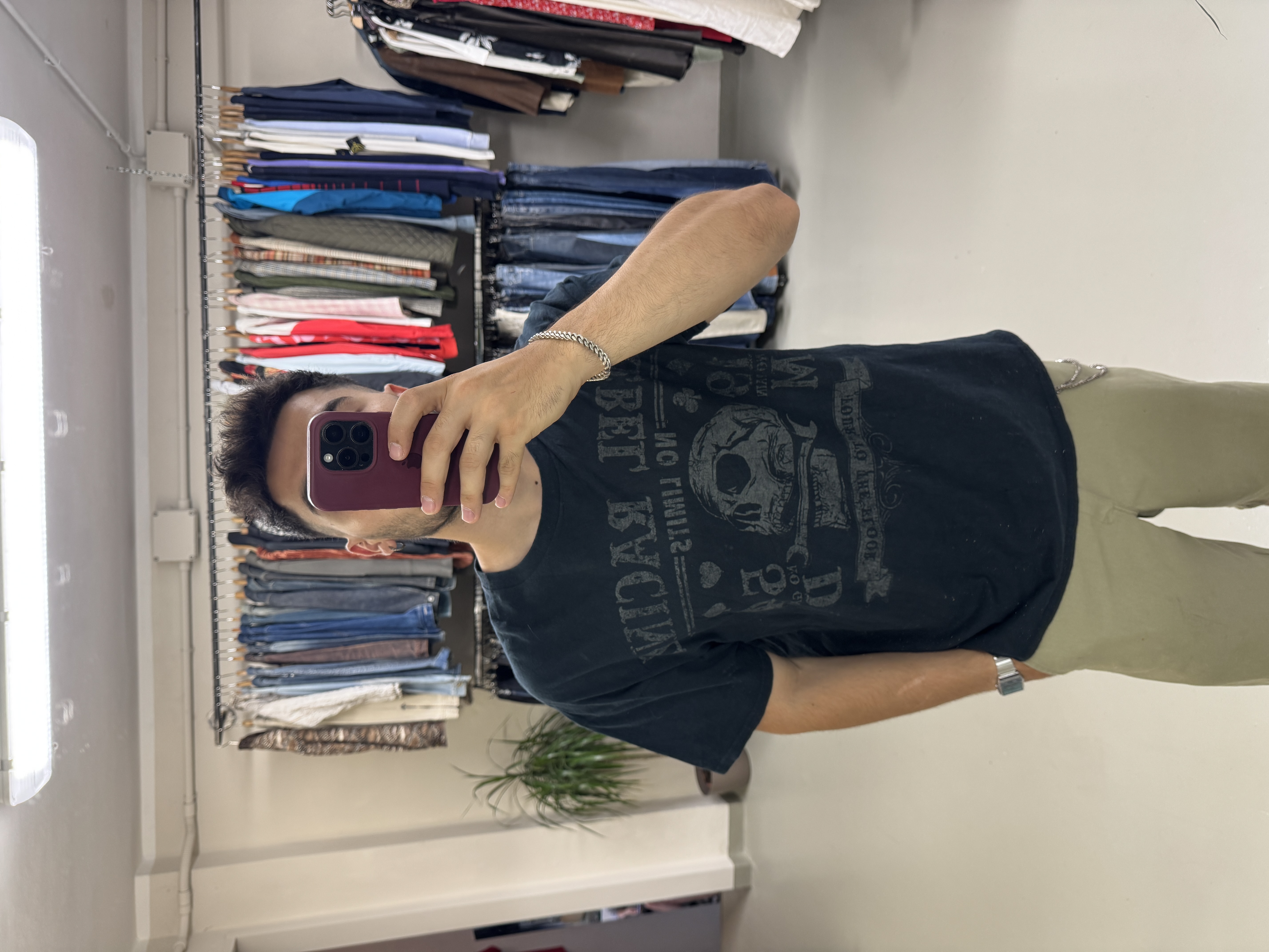 Graphic Print Black T-Shirt taglia L
