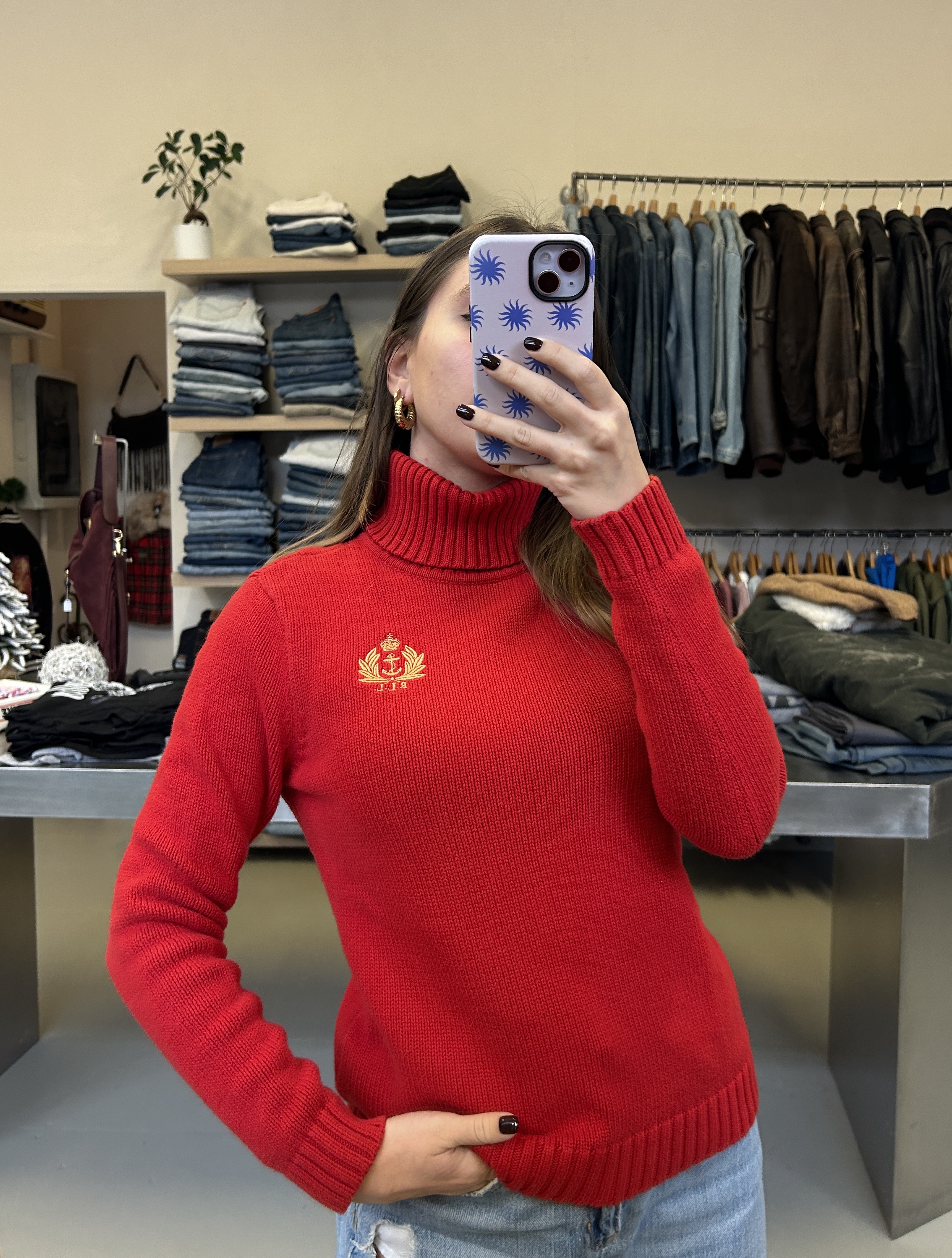 Red Turtleneck Sweater