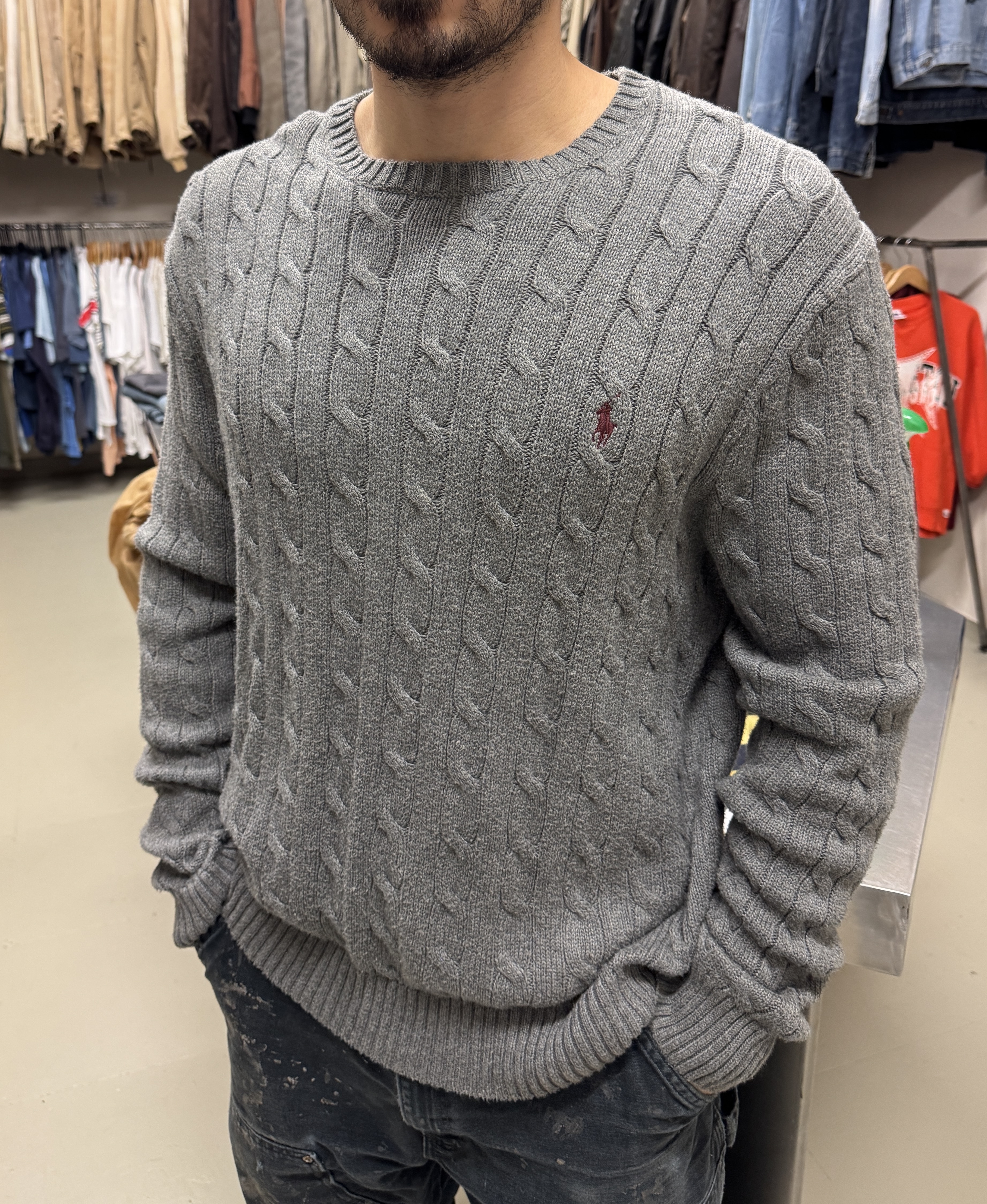 Maglione Polo Ralph Lauren grigio taglia XL