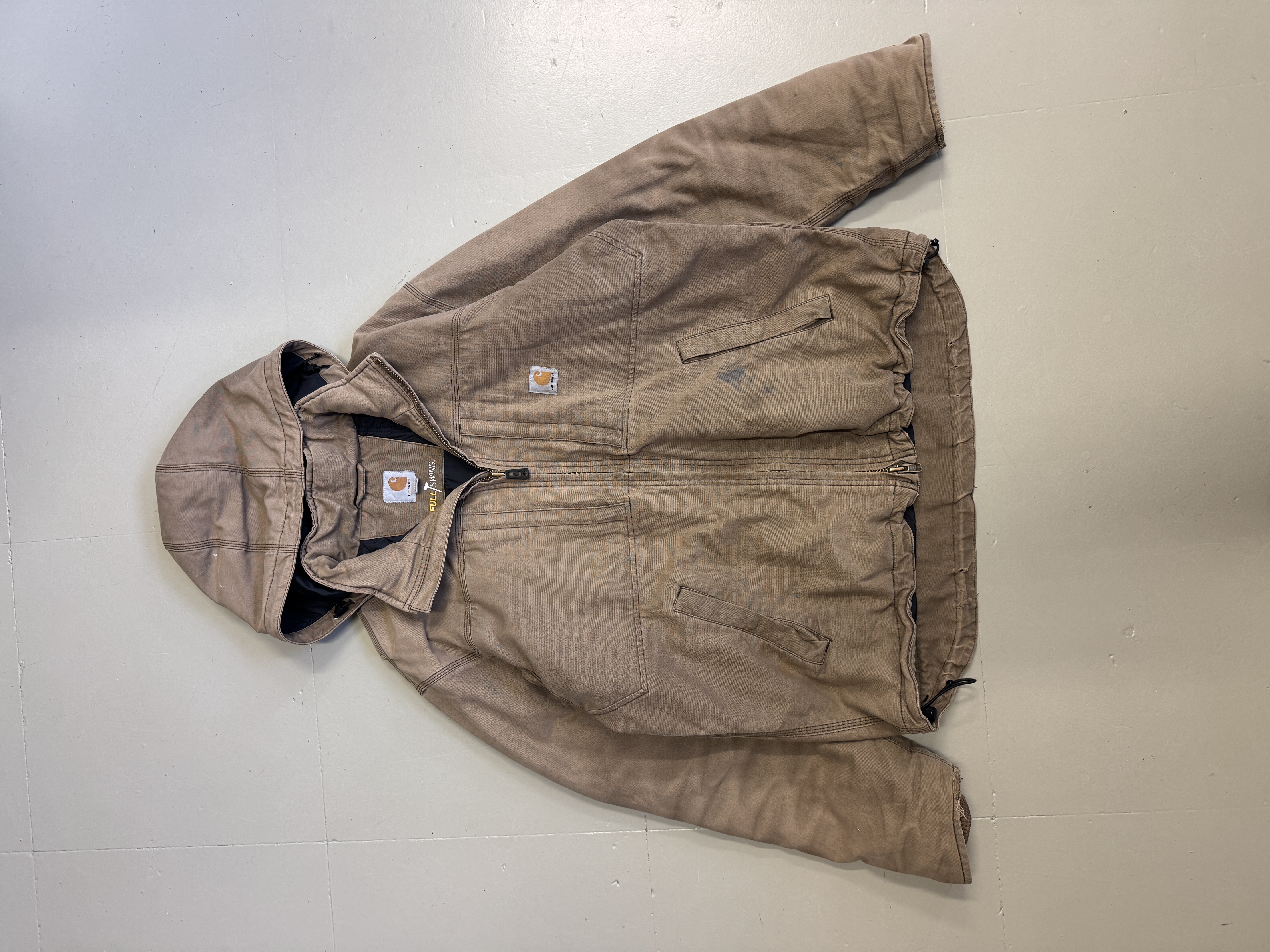 Carhartt hooded work jacket taglia L