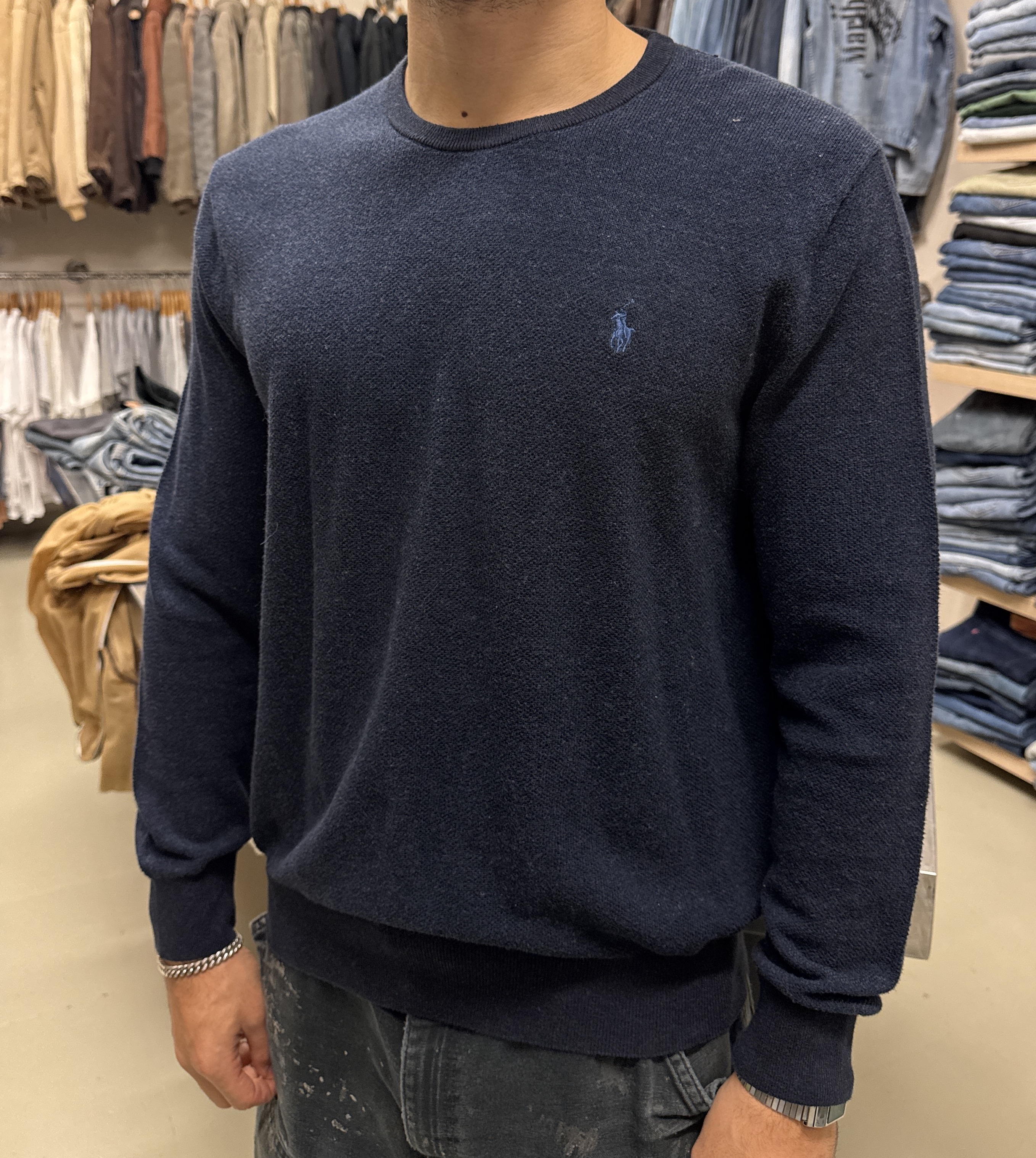 Maglione uomo blu navy taglia XL