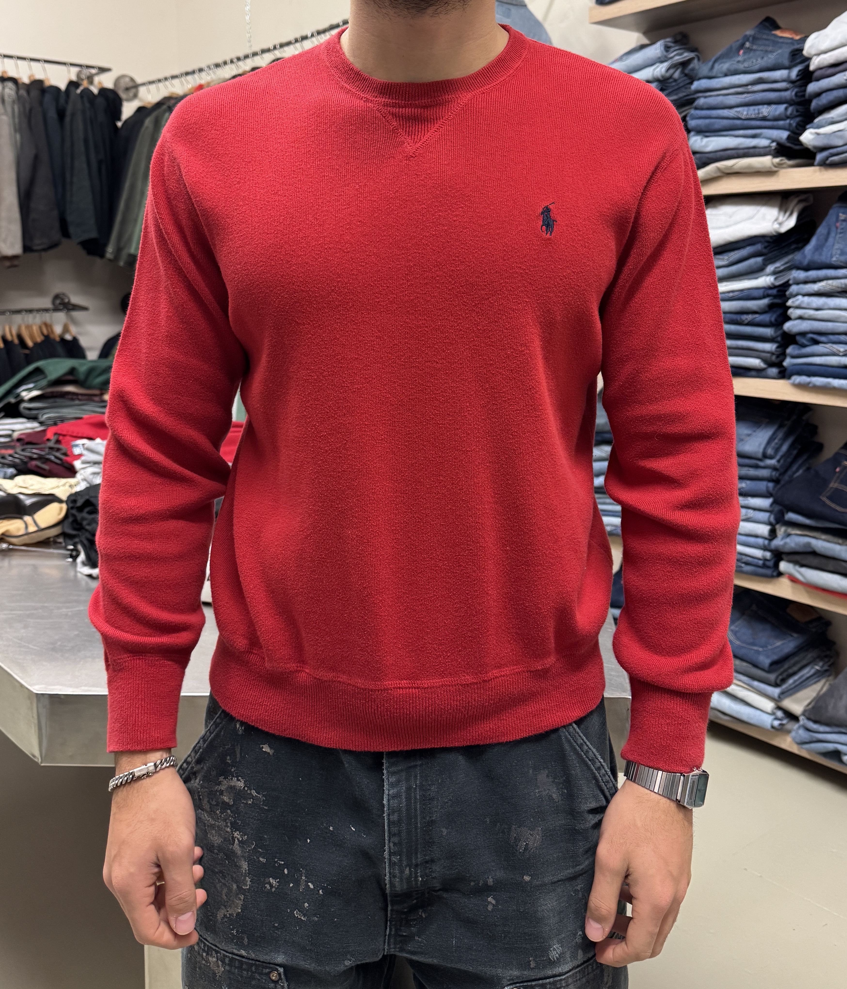 Red Crew Neck Sweater
