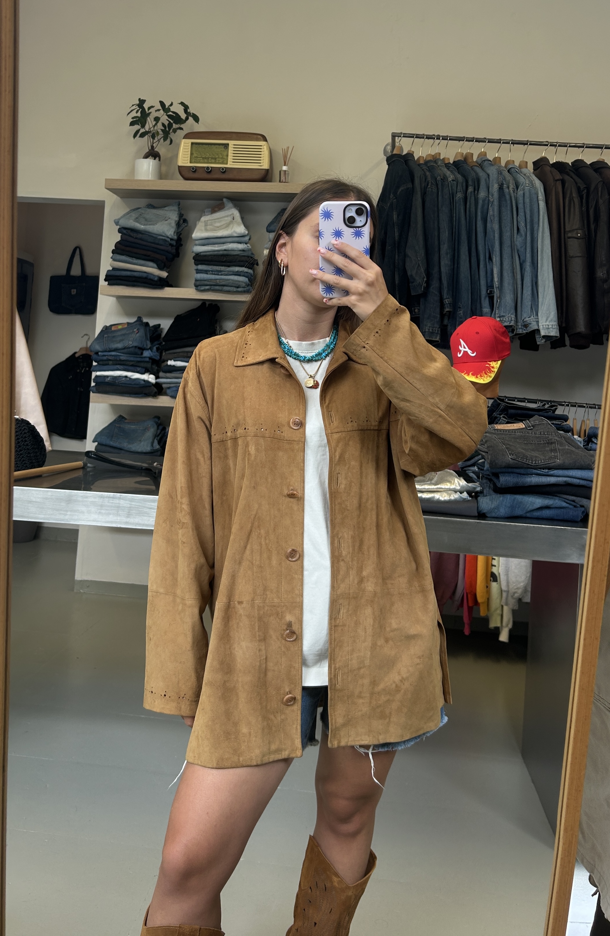 Brown Suede Overshirt Taglia 42/44