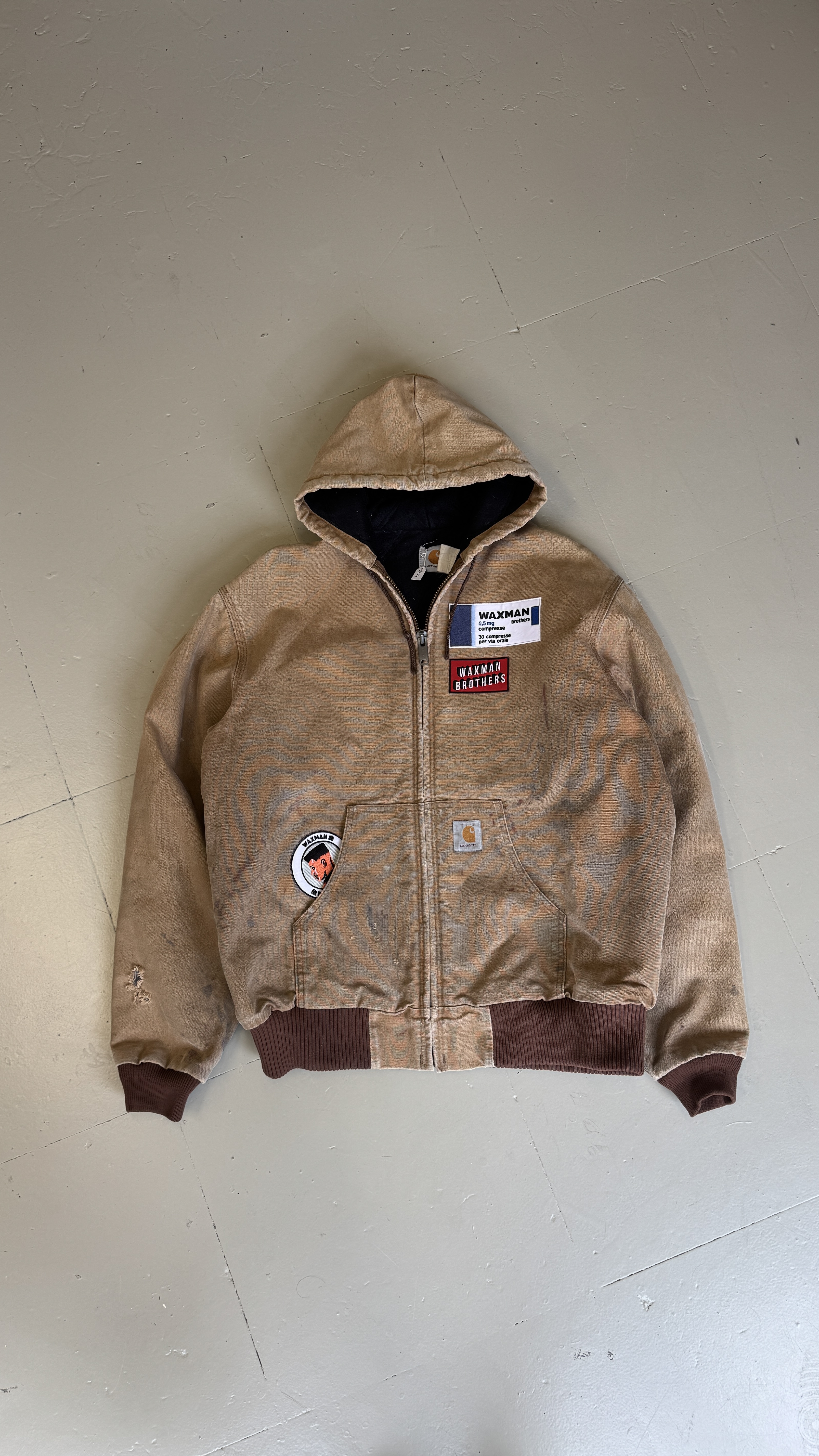 Carhartt hooded work jacket taglia L