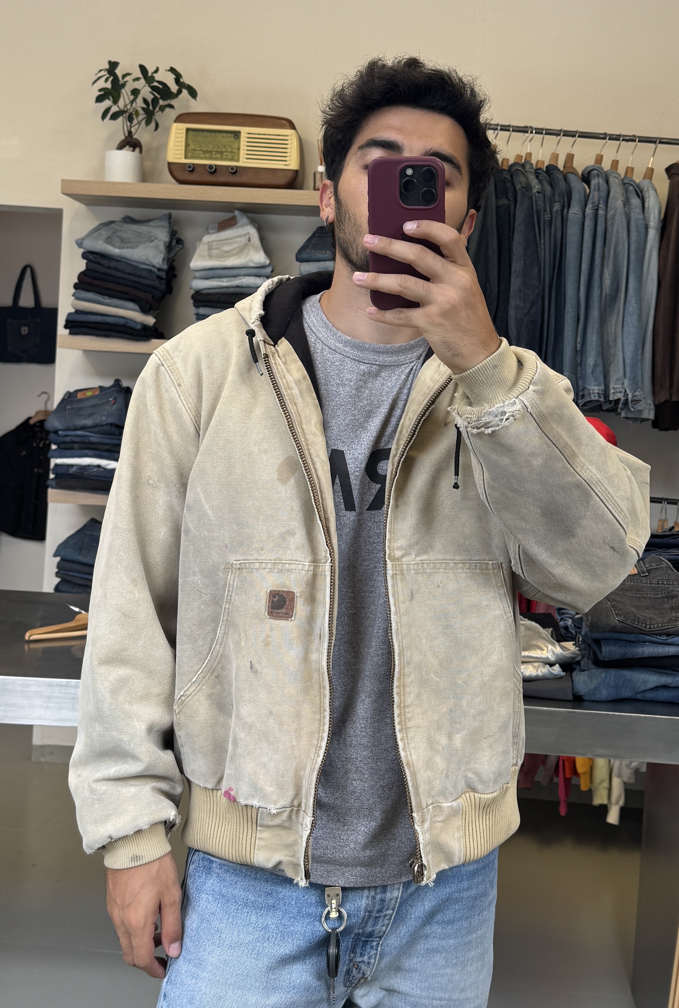 Vintage Carhartt Canvas Work Jacket taglia L