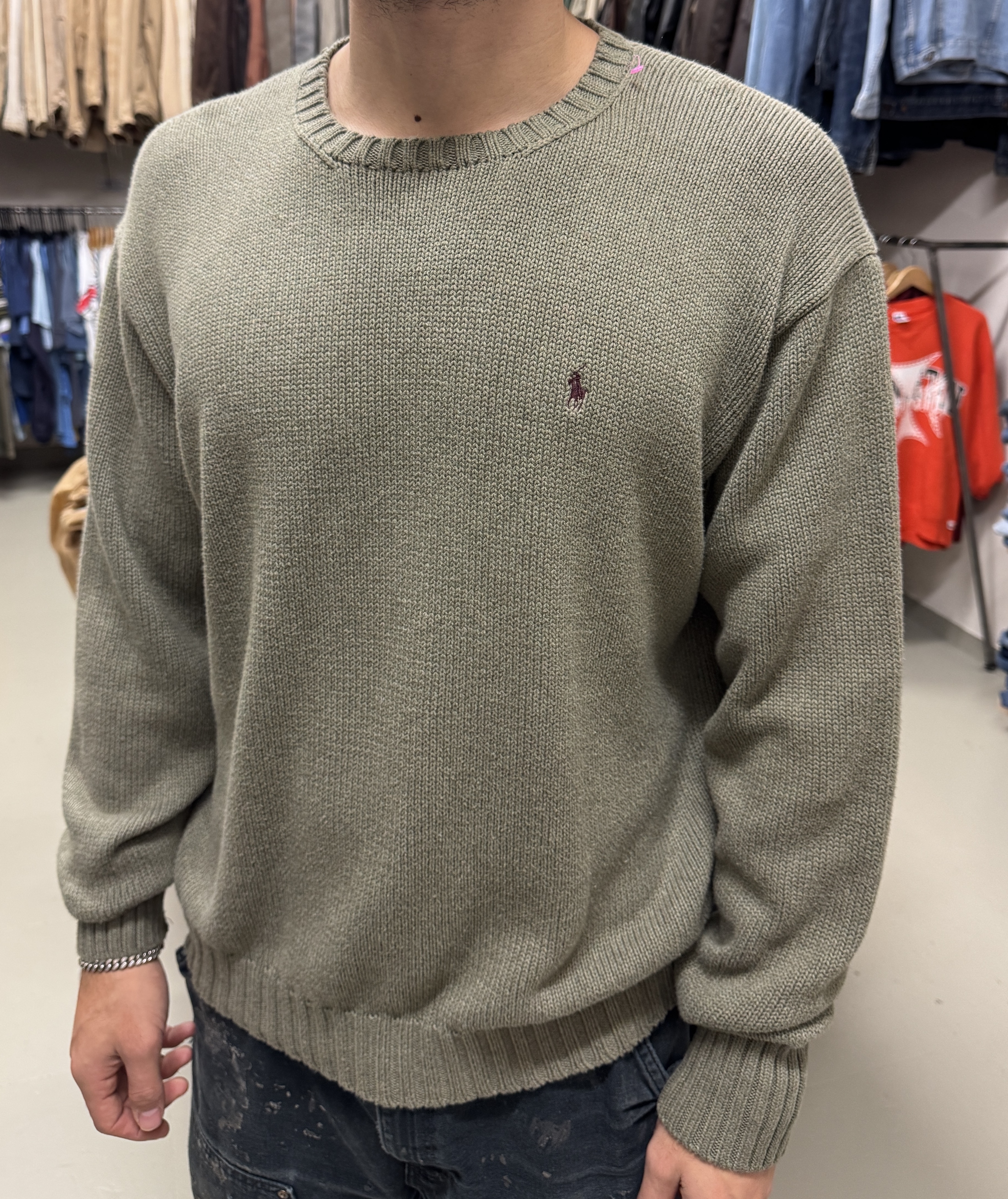 Maglione Ralph Lauren beige/grigio taglia XL