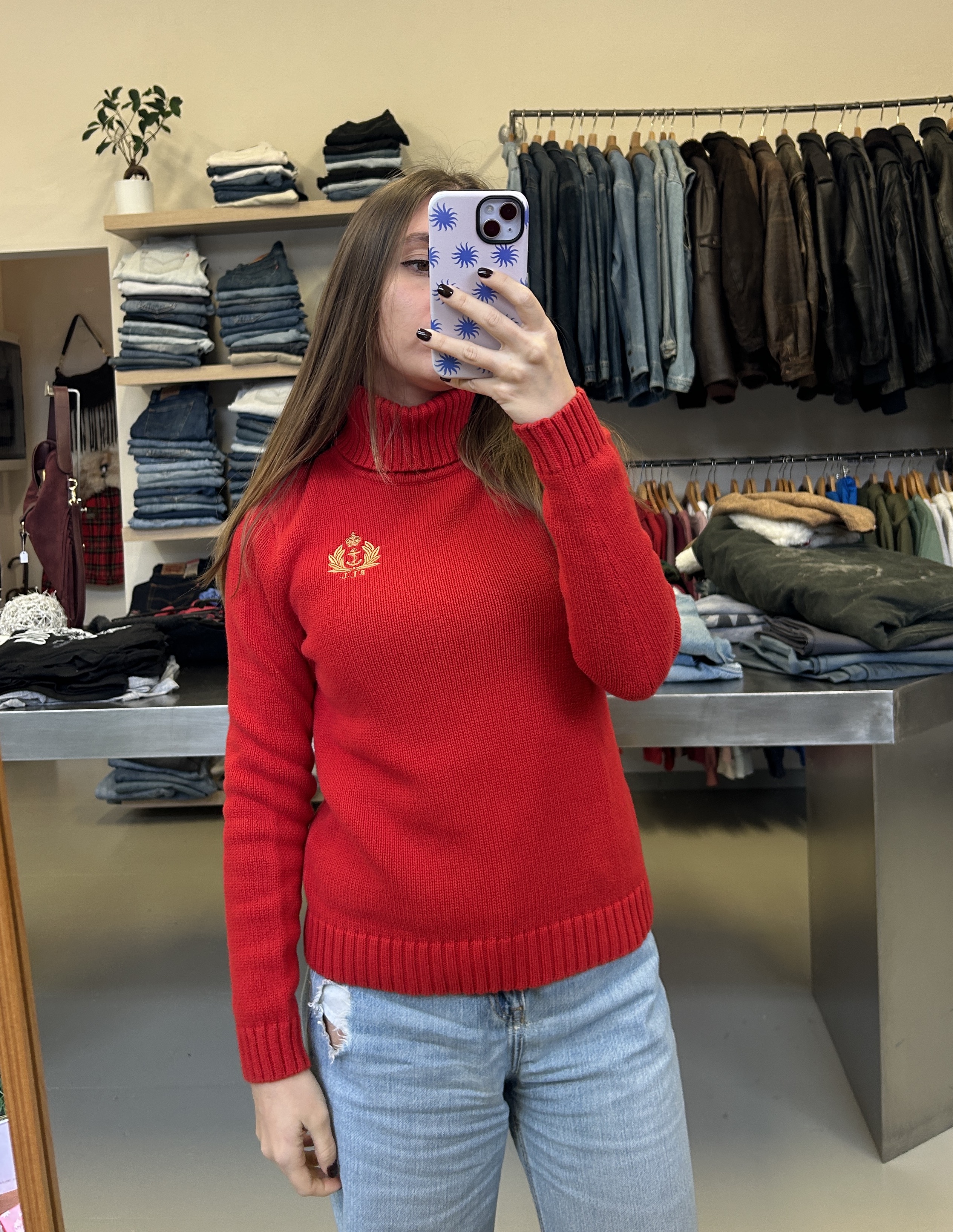 Red Turtleneck Sweater