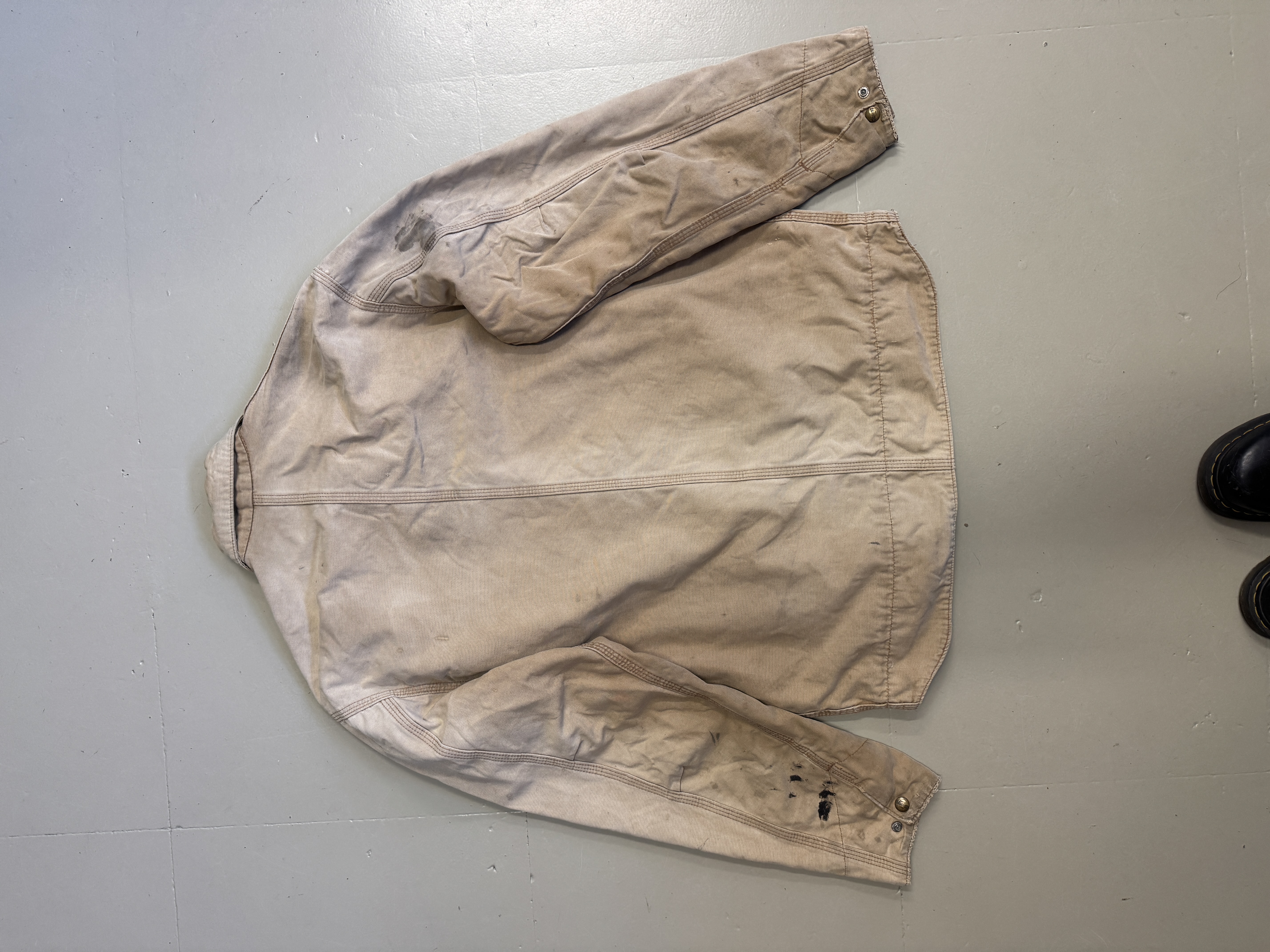 Beige Corduroy Work Lightweight Jacket Taglia M