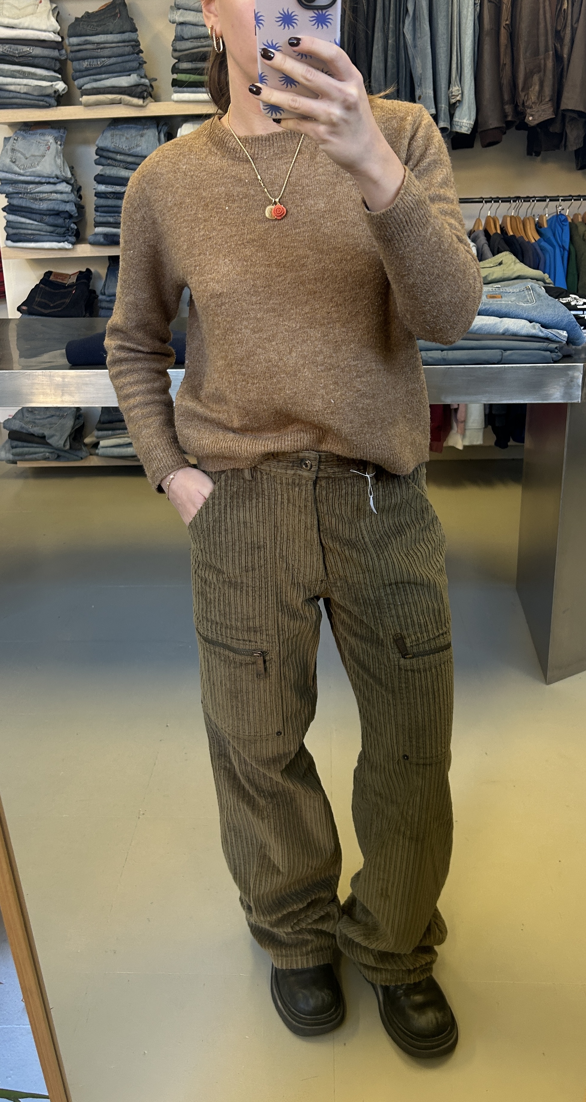 Brown Corduroy Cargo Pants taglia 44/46