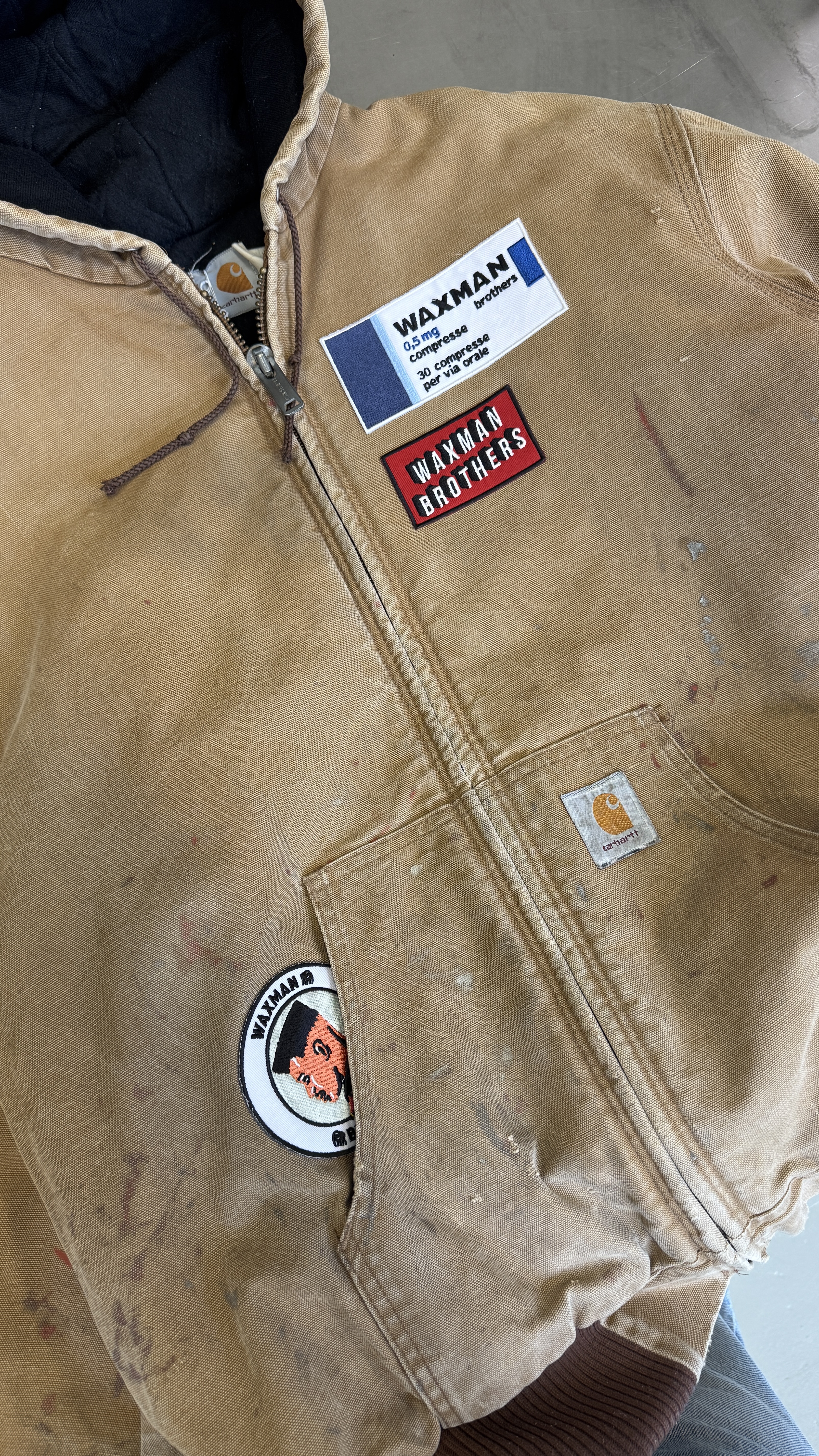 Carhartt hooded work jacket taglia L