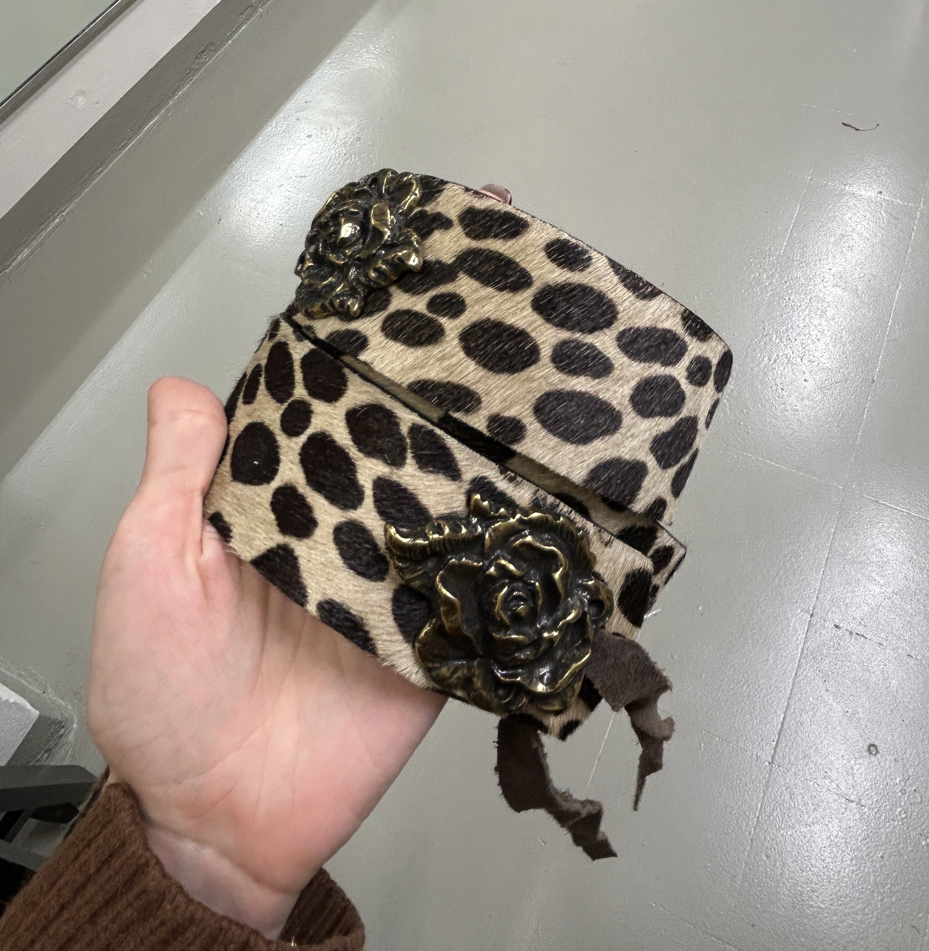 Leopard Print Wide Belt