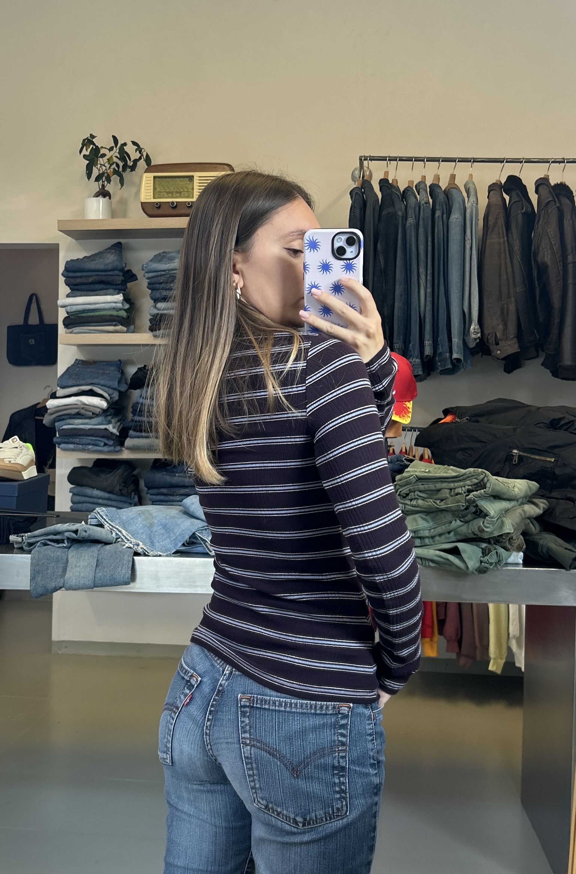 Lee Striped Turtleneck Sweater taglia XS