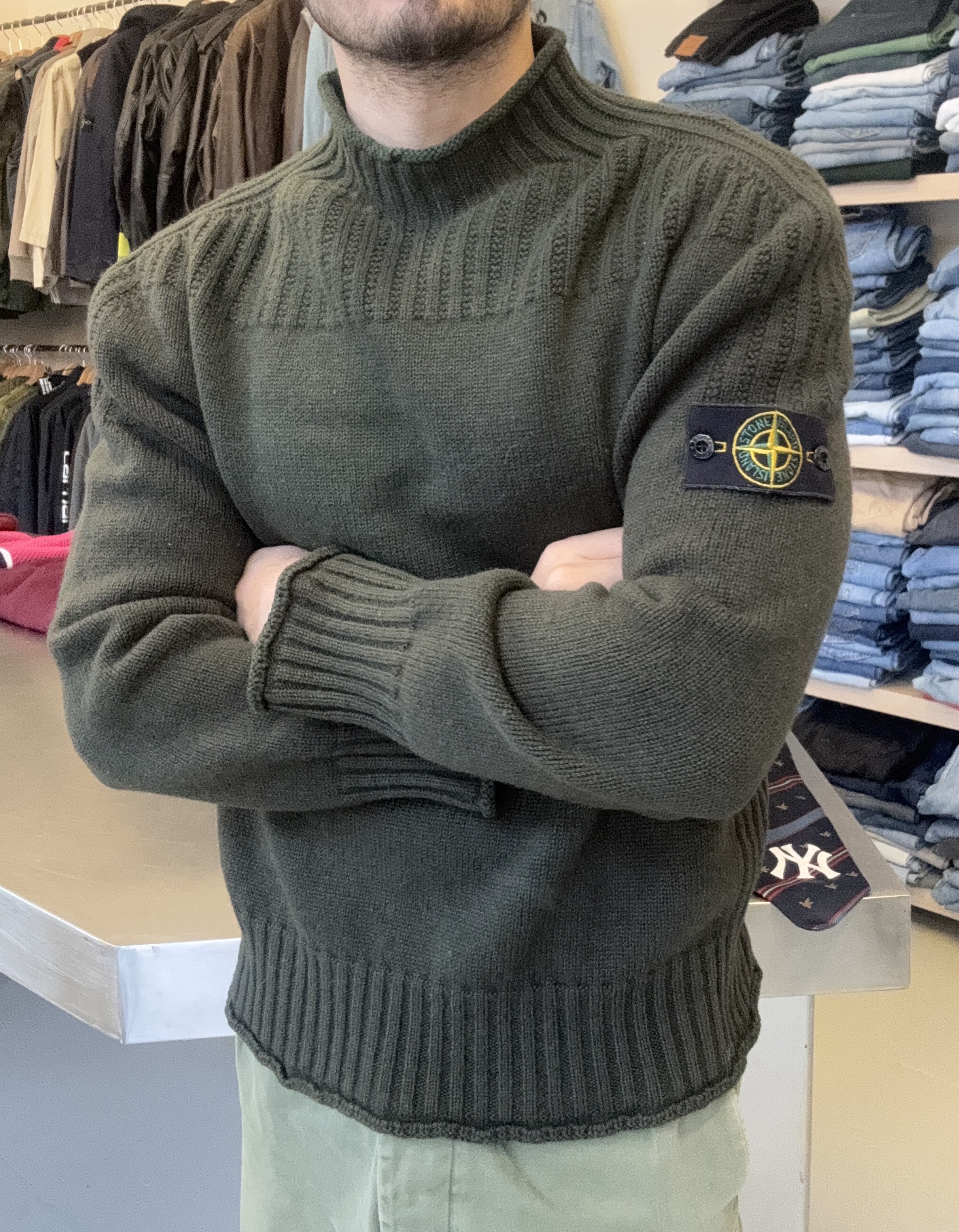 Stone Island maglione vintage 100% lana taglia L