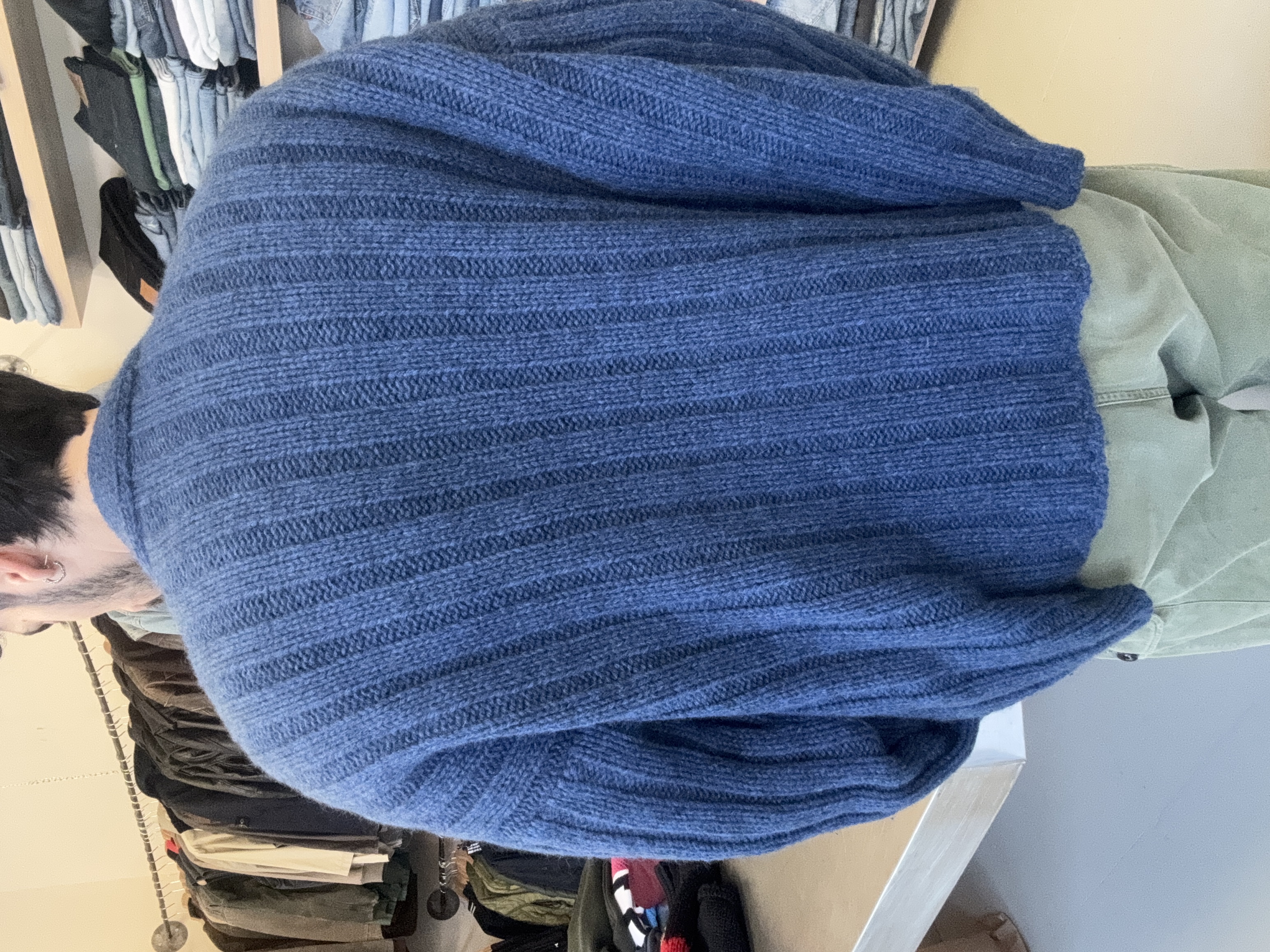 Dolce & Gabbana cardigan blu a coste taglia XL