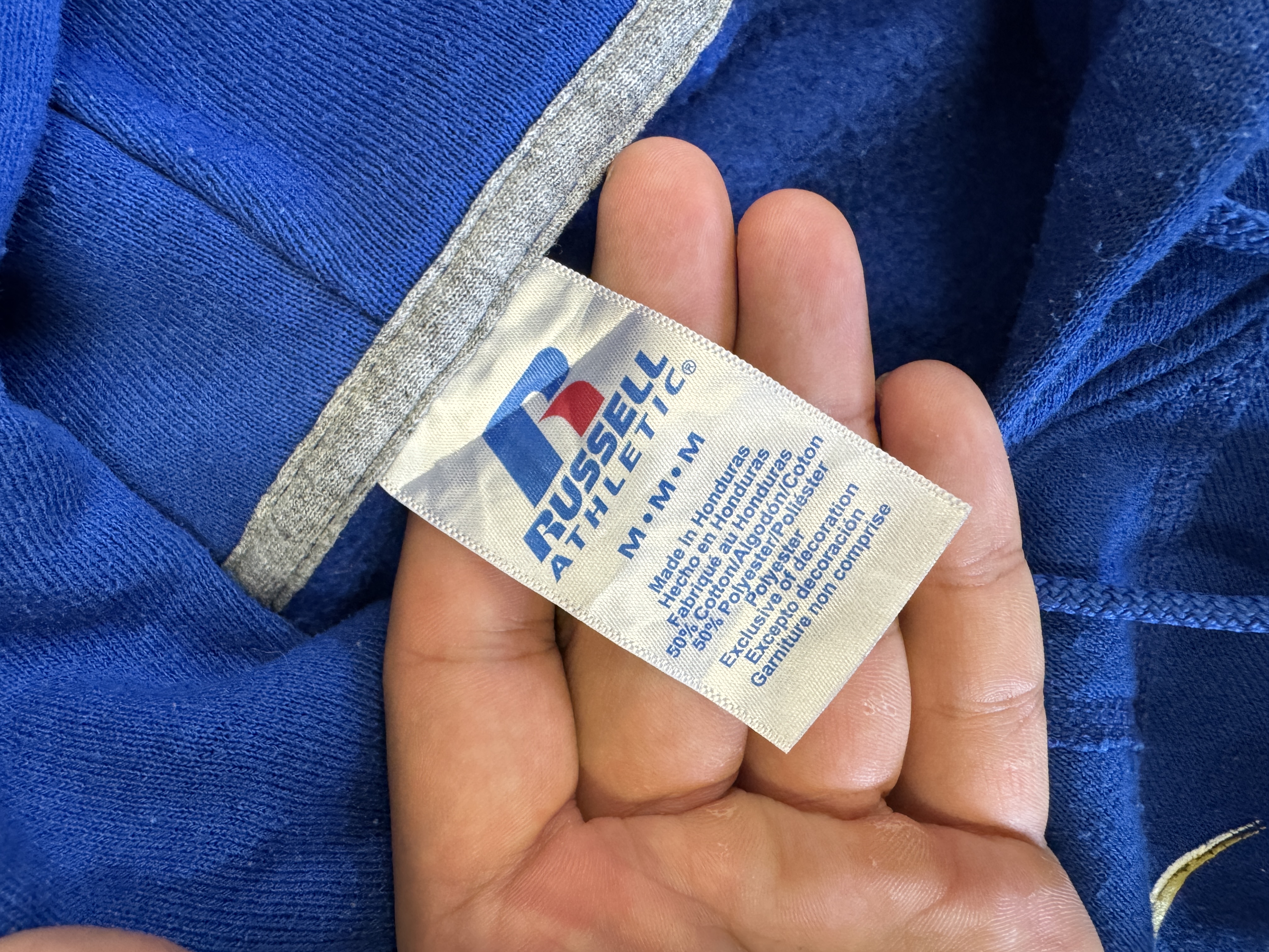 Russell Blue Hoodie taglia M
